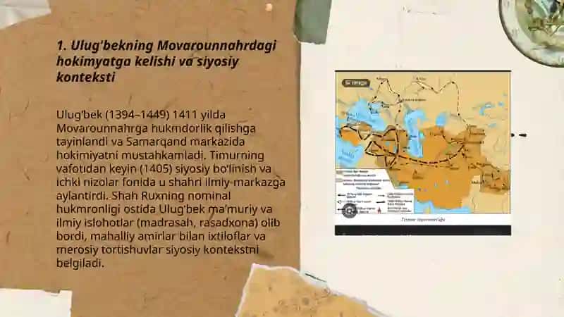 Ulug'bekning movaronaxragi hokimyati 3