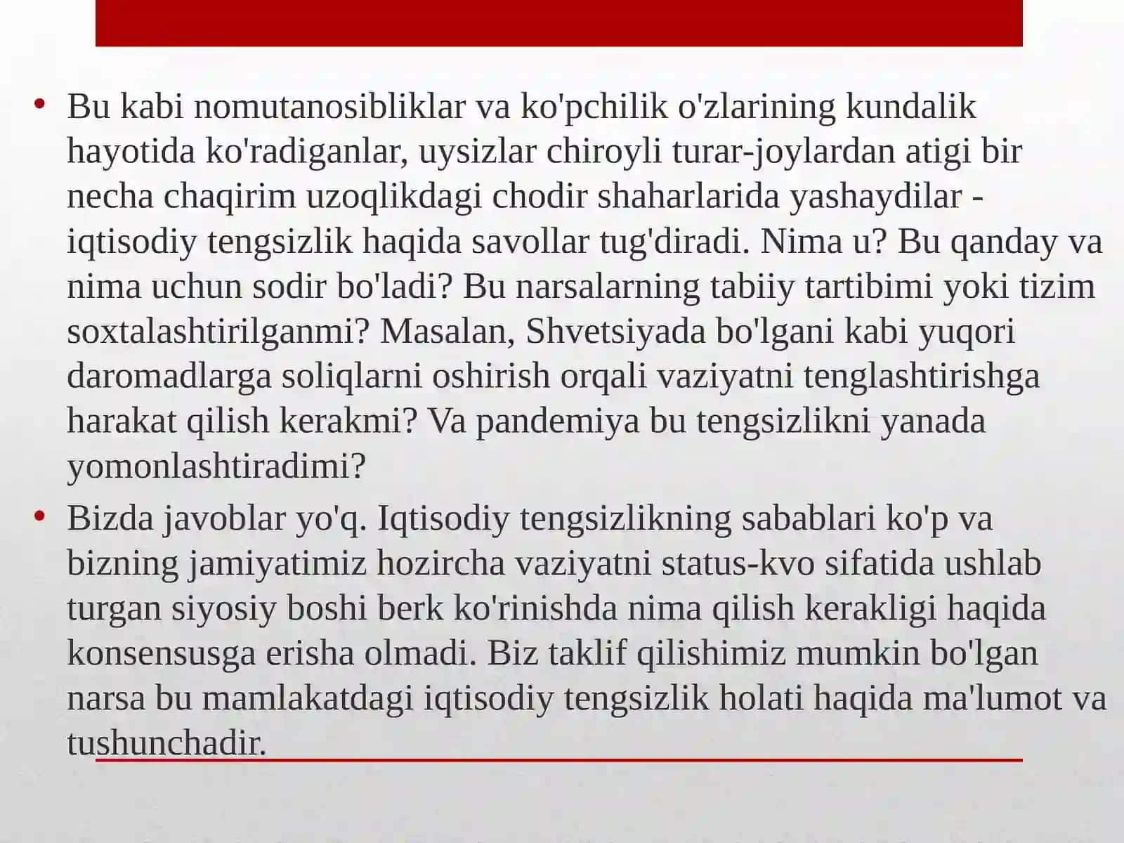 Xamdamov Bunyodbek tomonidan iqtisodiy o’sish fanidan tayorlagan taqdimot 3
