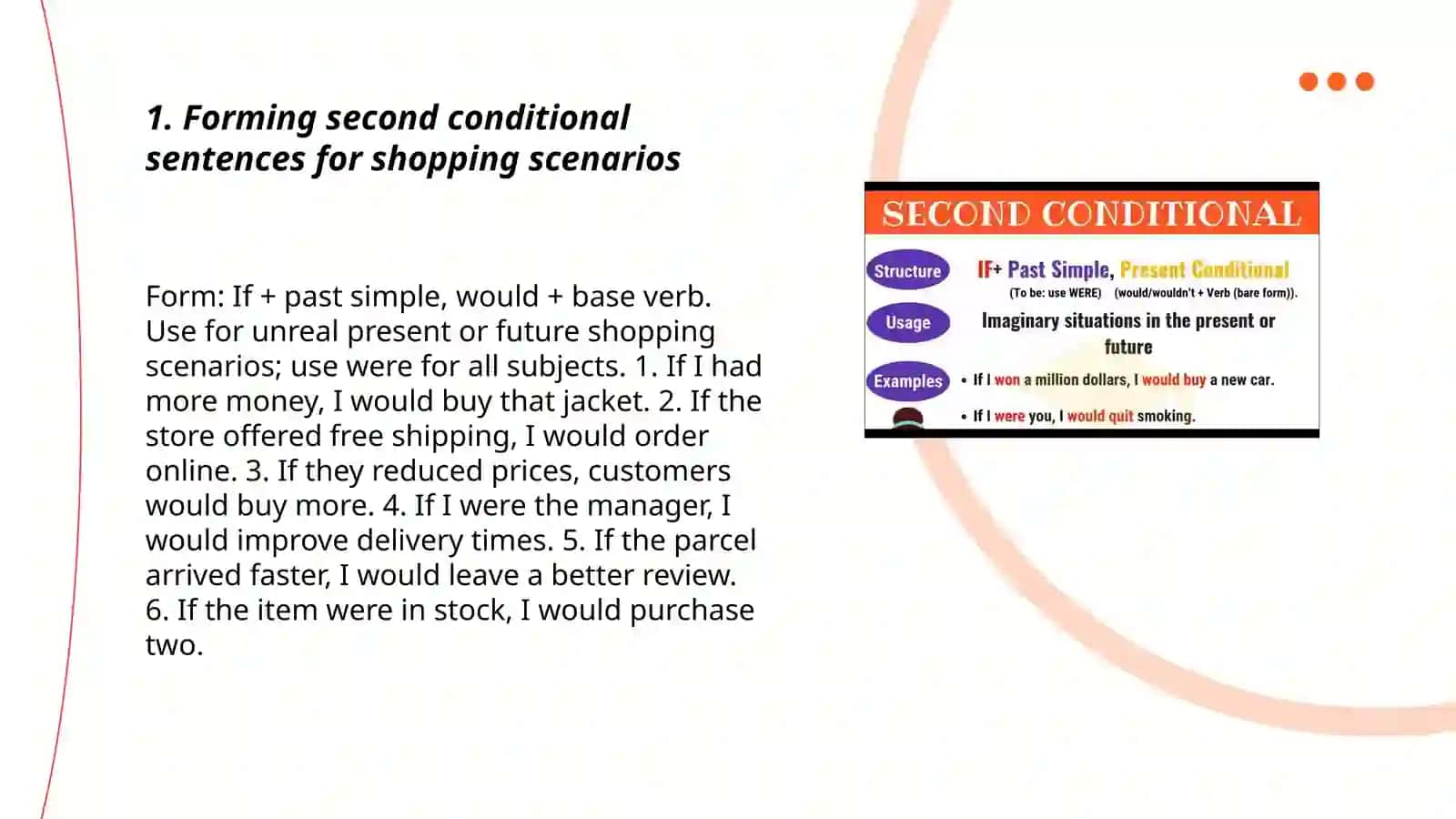Second Condational in shops and shipping 3