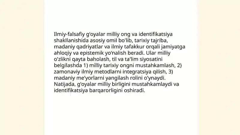 Ilmiy falsafiy gʻoyalar ularning milliy shakillanishidagi gʻoyalar 3