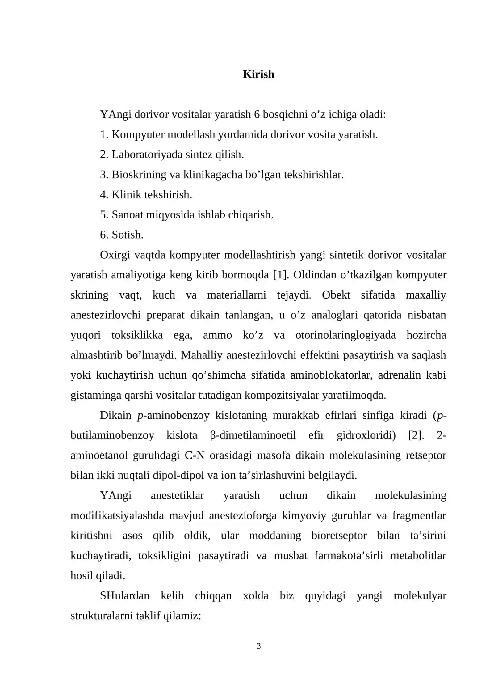 Yangi dоrivоr vоsitаlаr yarаtishdа kоmpyutеrdаn fоydаlаnish 3
