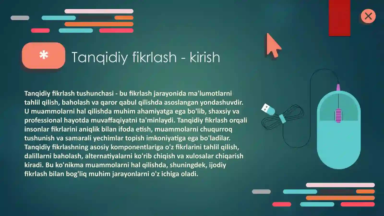 Soft skills-tanqidiy fikrlash, Ijodiy fikrlash 3