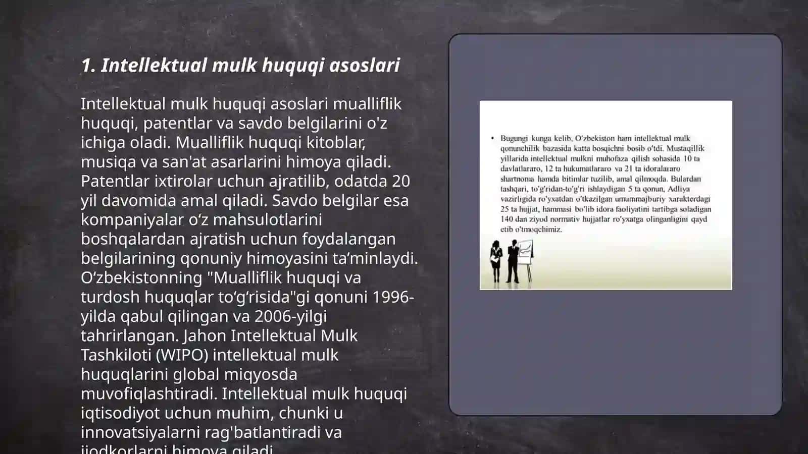 Bren bilan bogʻliq qonunchilik va intellektual mulk xuquqlari 3