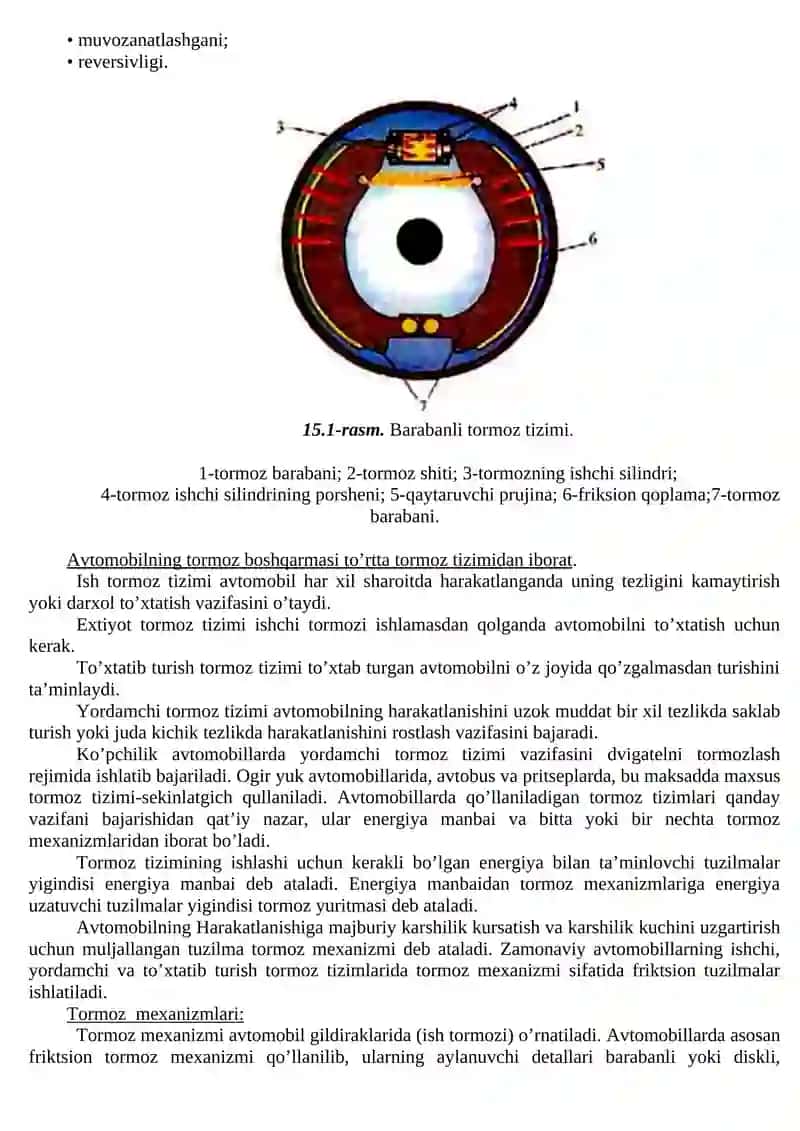 Avtomobilning tormoz boshqarmasi 3