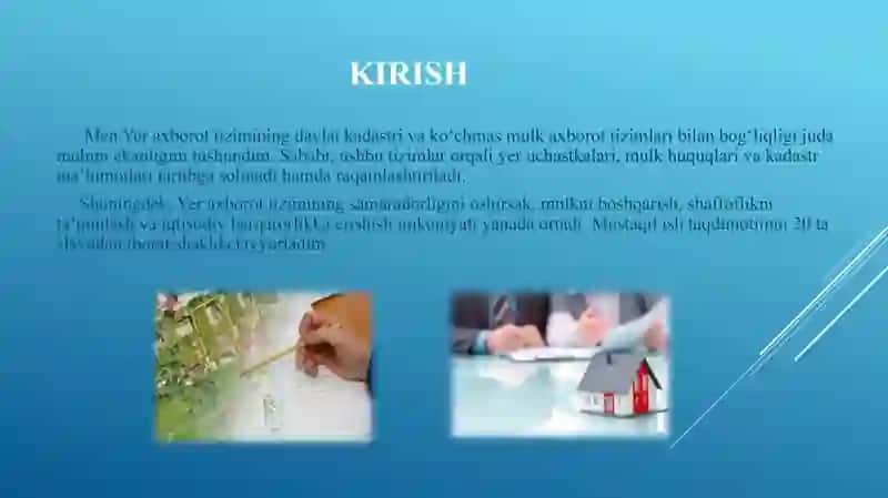 Yer axborot tiziminig davlat kadastri va ko’chmas mulk axboroti tizimlari bilan bog’liqligi 3