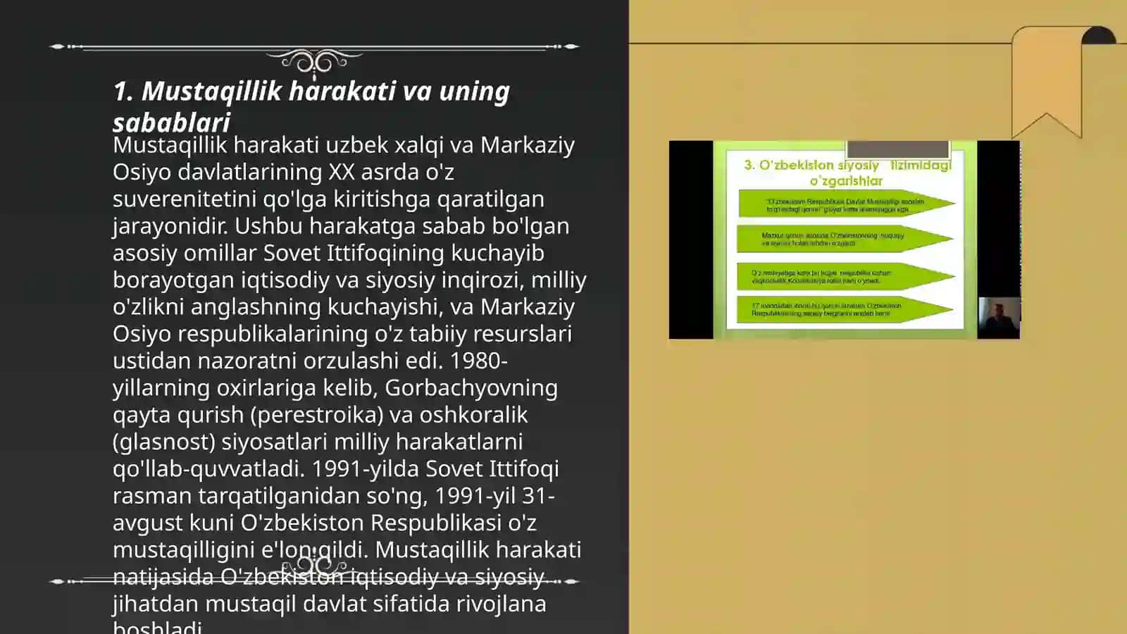 Mustaqil O'zbekiston Respublikasi tashkil topishining tarixiy ahamiyati 3