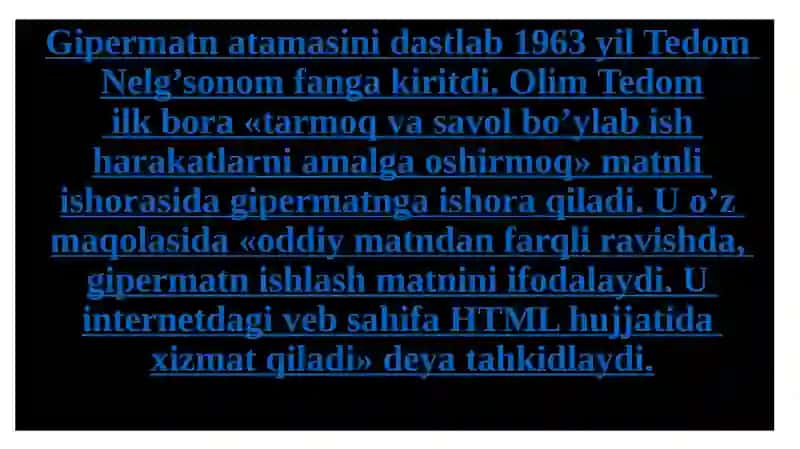 Zamonaviy Gipermatn va "xalqaro o'rgimchak to'ri" 3