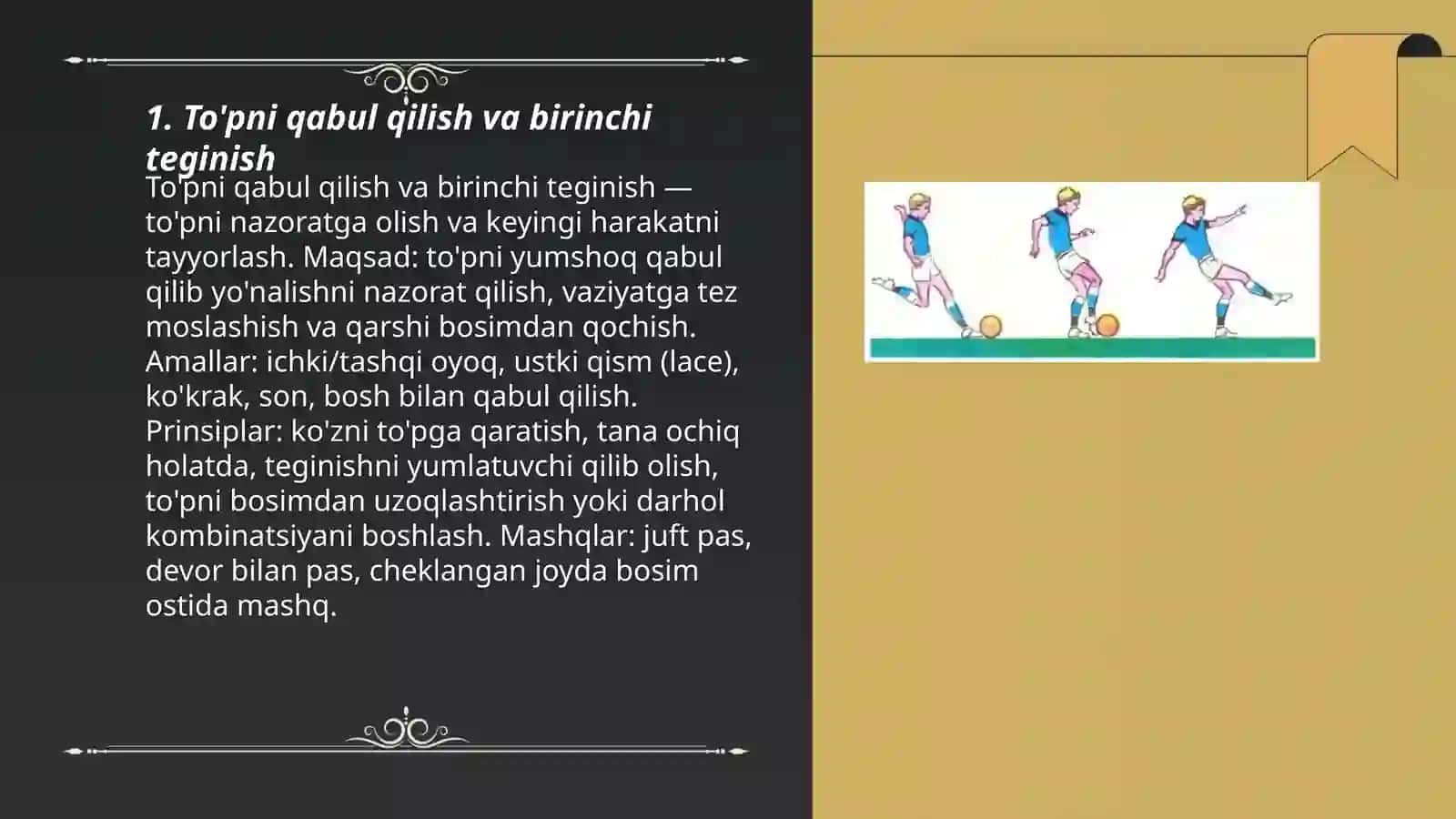 Fudbol ôyini texnikasi va tktikasi 3