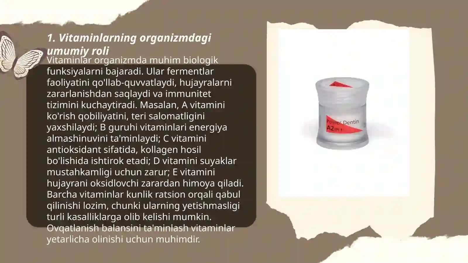 Vitaminlarning biokimyoviy va molekulyar biologik ròli 3