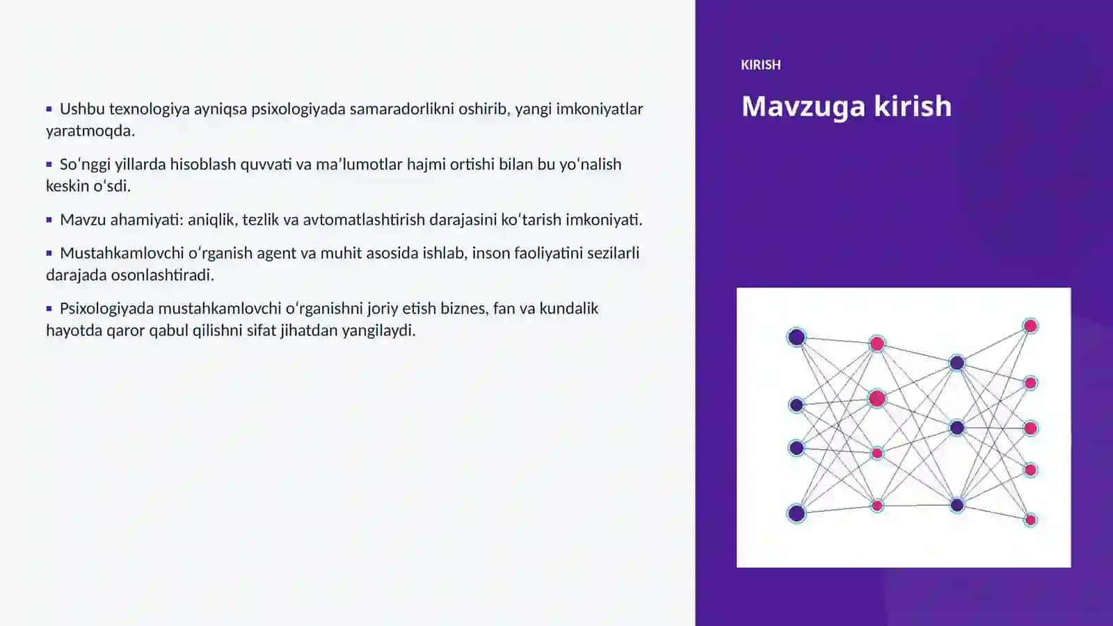 Psixologiyada mustahkamlovchi oʻrganishni joriy etish 3