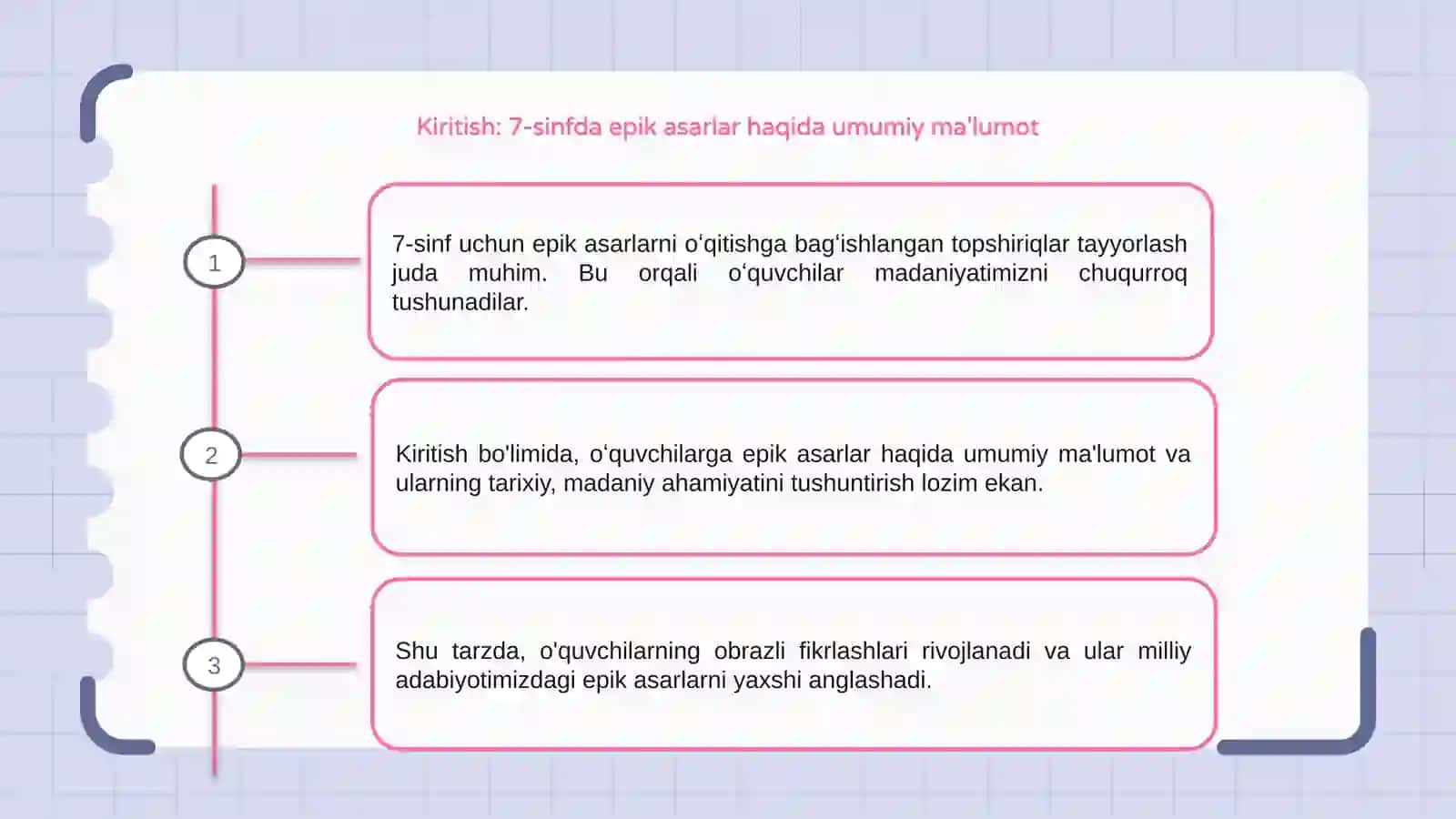 7-sinf uchun epik asarlarni oʻqitishga qaratilgan topshiriqlar tayyorlash 3