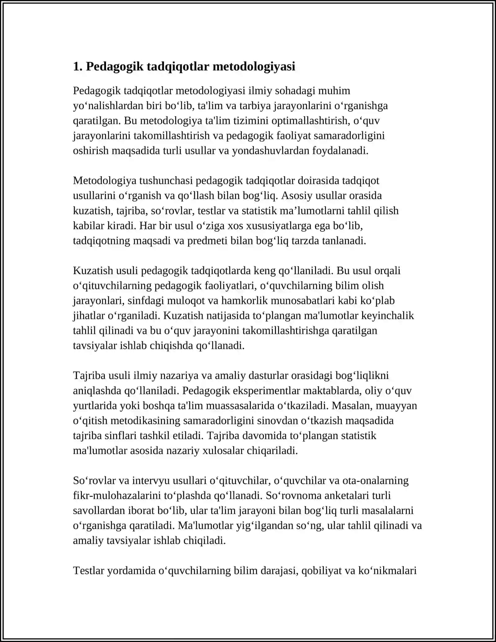 Pedagogik tadqiqotlar metodologiyasi 3