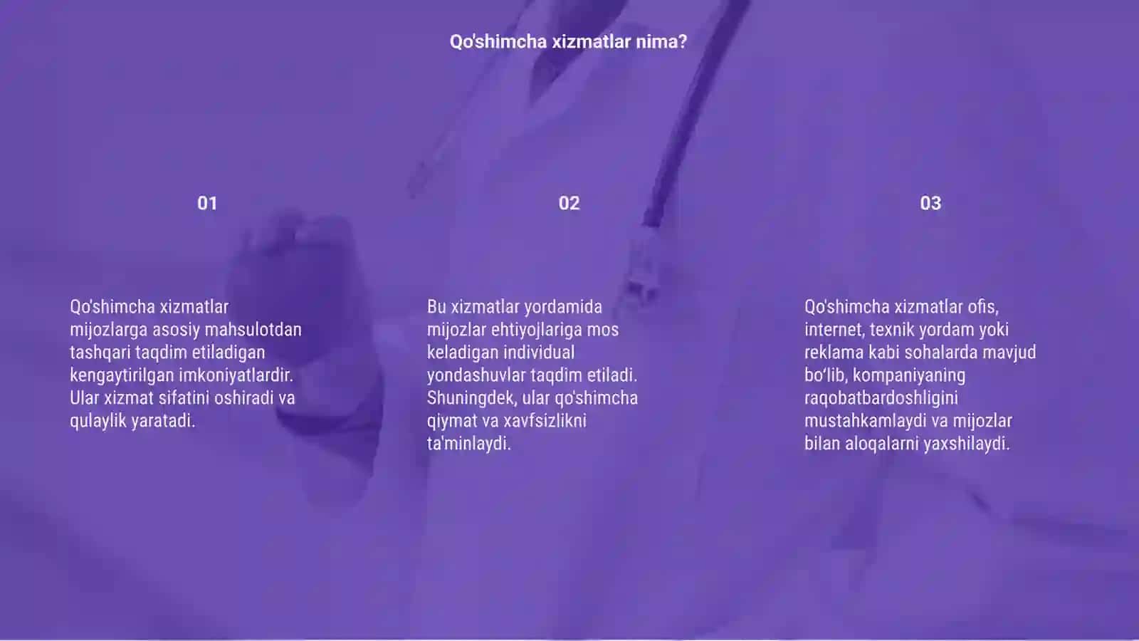 Qo'shimcha xizmatlar 3