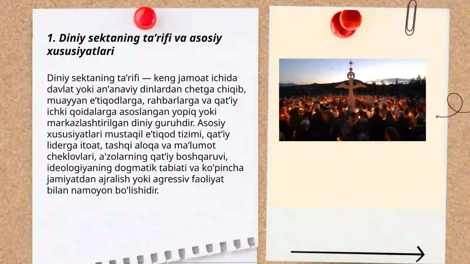 Diniy sektalar. Ularning bir-biridan farqi 3