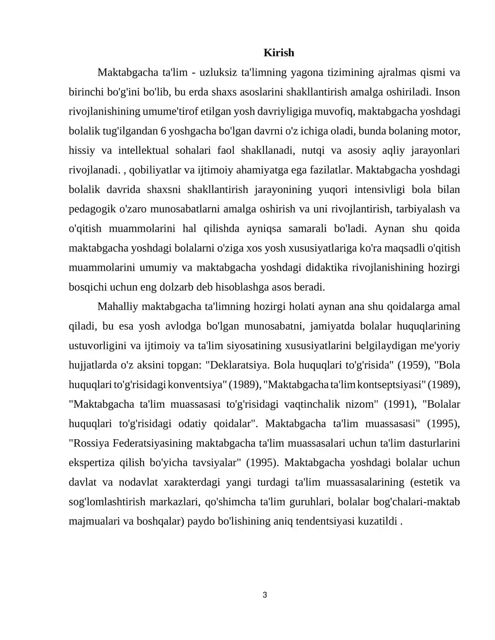 Bola rivojlanishida o`qitish muammosi 3