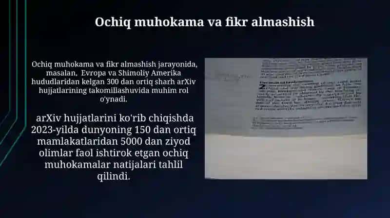 Arxiv hujjatlari sharh 3