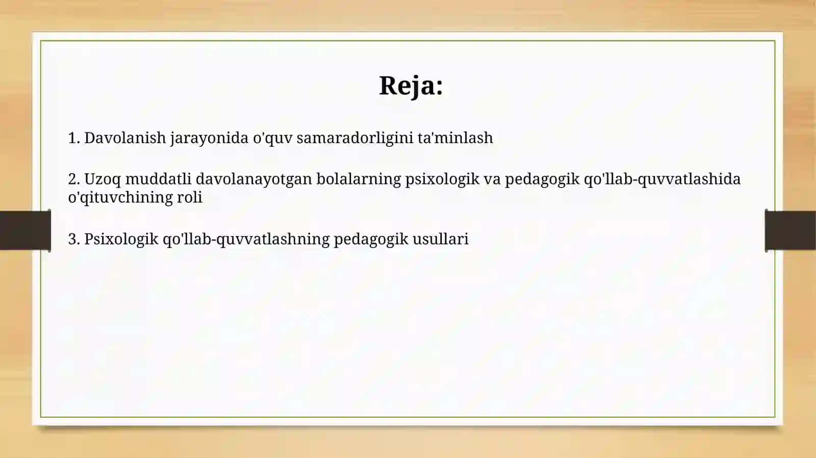 Uzoq muddatli davolanayotgan bolalarni psixologik pedagogik qullab quvvatlashda o'qituvchi shaxsi. 3