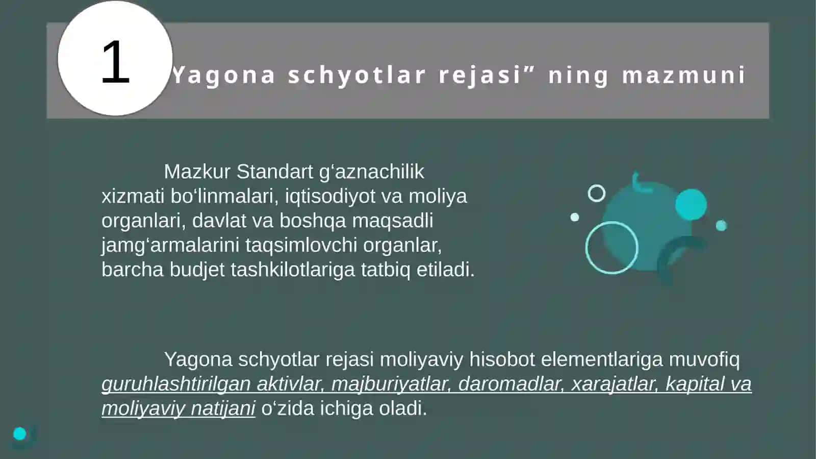 O‘zbekiston Respublikasi budjet hisobining standarti (2-sonli BHS) “Yagona schyotlar rejasi” 3