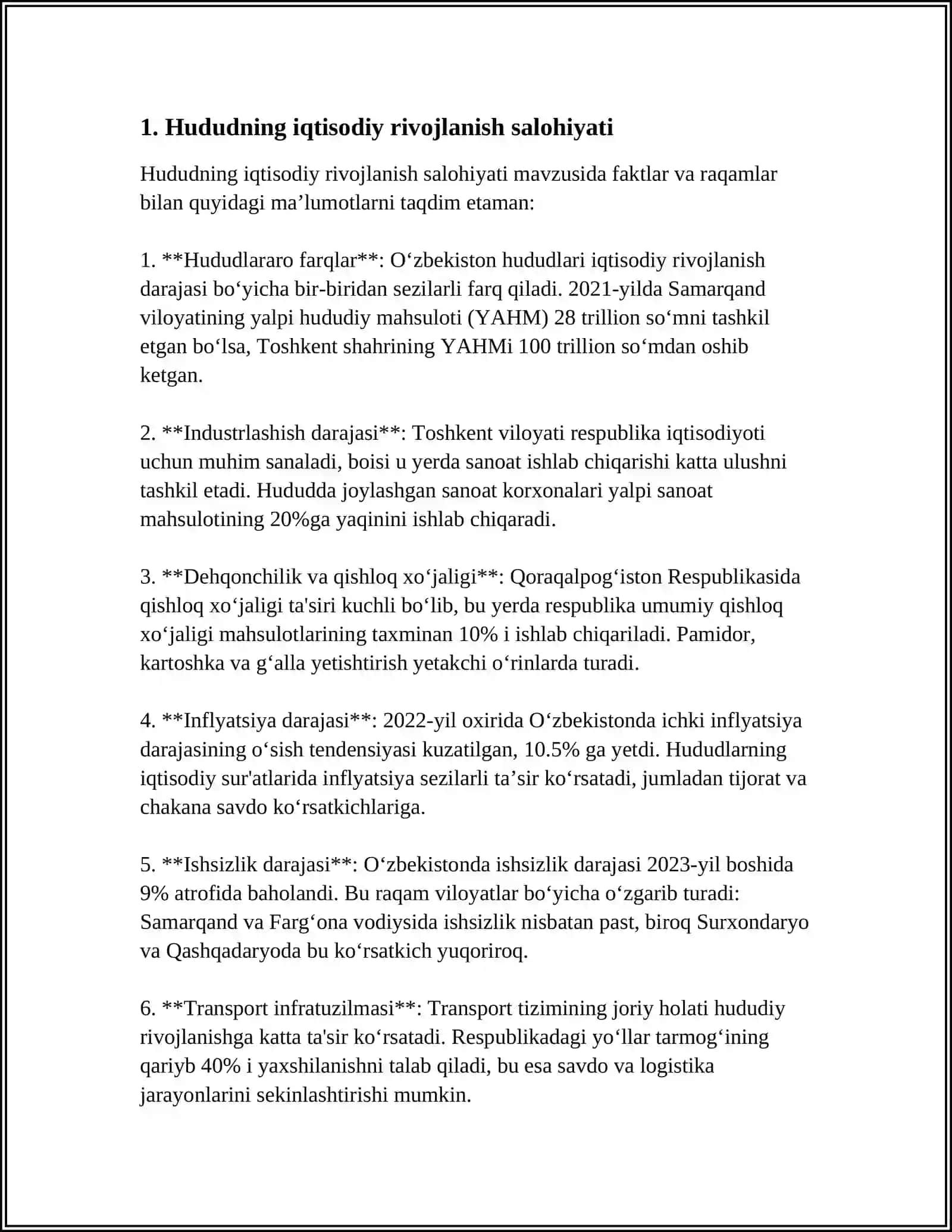 FARG'ONA DAVLAT UNIVERSITETI IQTISODIYOT KAFEDRASI REFERAT 3
