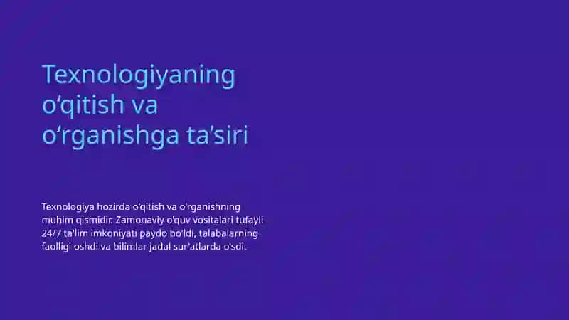 Texnologiya ta'limni qanday o'zgartirdi 3