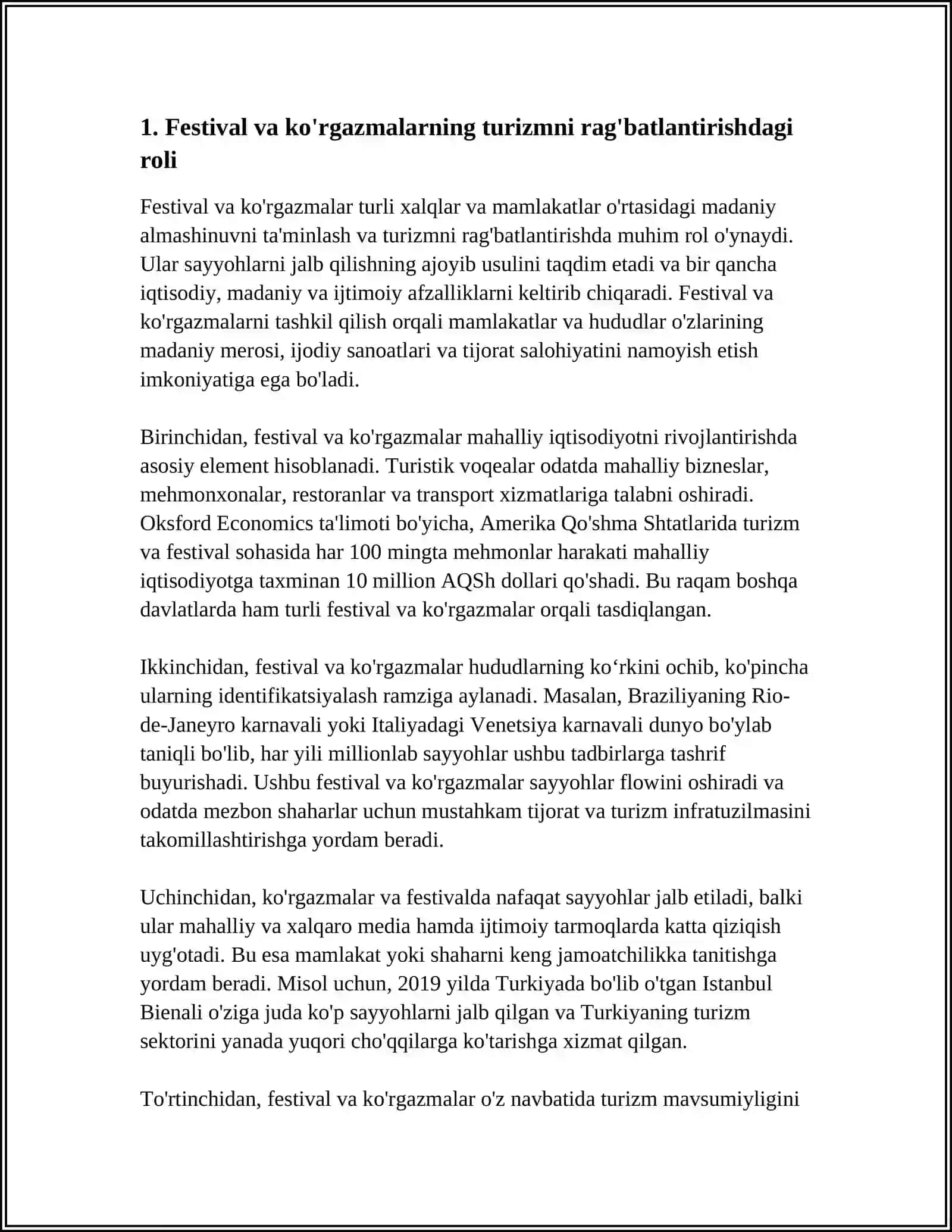 FESTIVAL VA KO'RGAZMALARNING SAYYOHLAR JALB QILISHDAGI ROLI 3