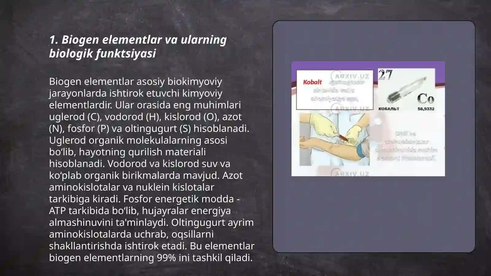 Biogen elementlar va ularning ahamiyati 3