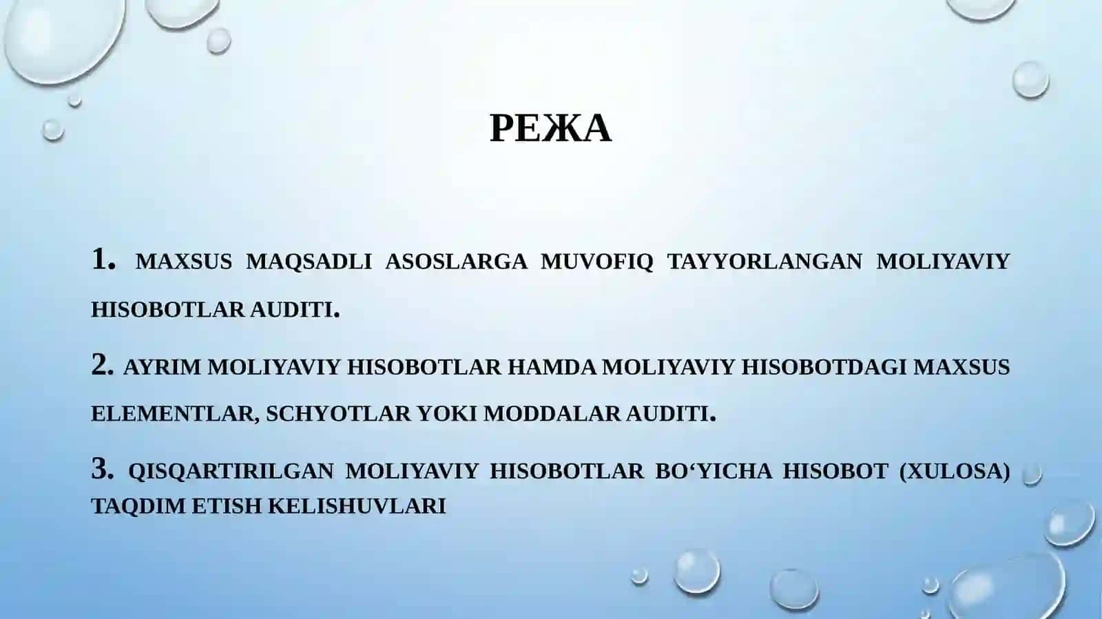 AUDITNING MAXSUS JABHALARI VA UNGA XIZMAT KO‘RSATISH 3