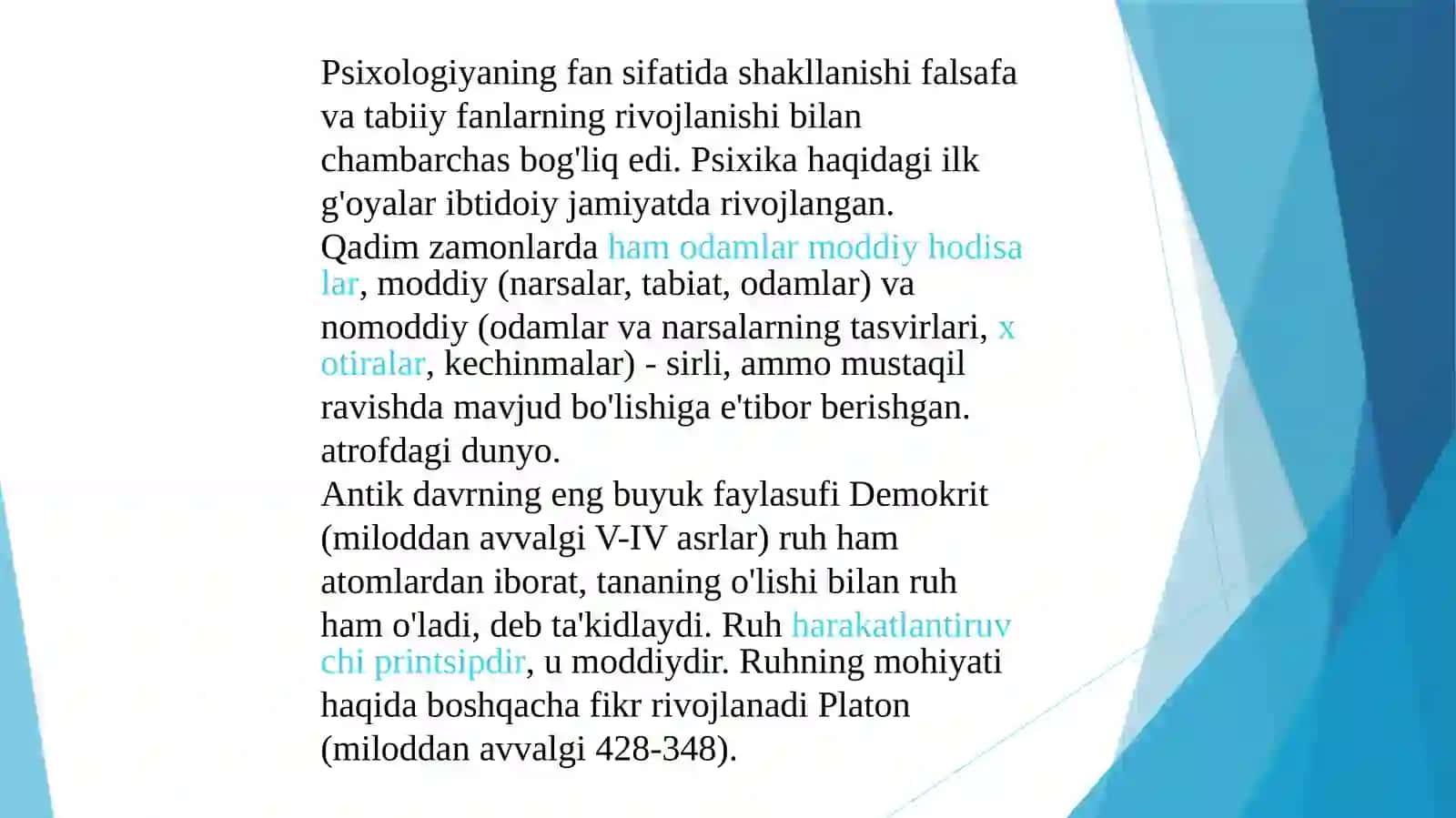 Psixologiyaning Fansifatida Rivojlanish Bosqichi 3