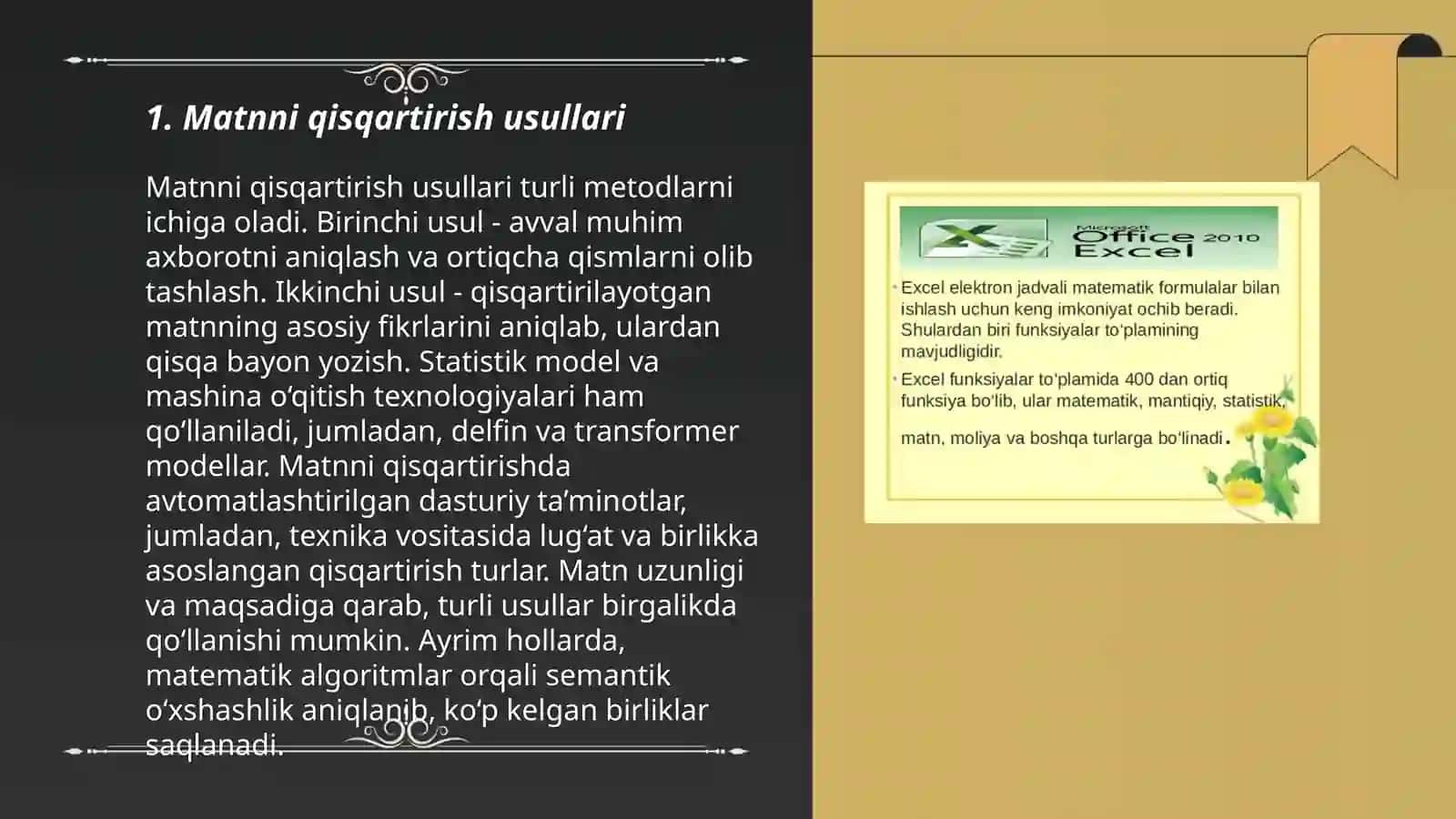 Matnni qisqartirish usullari 3