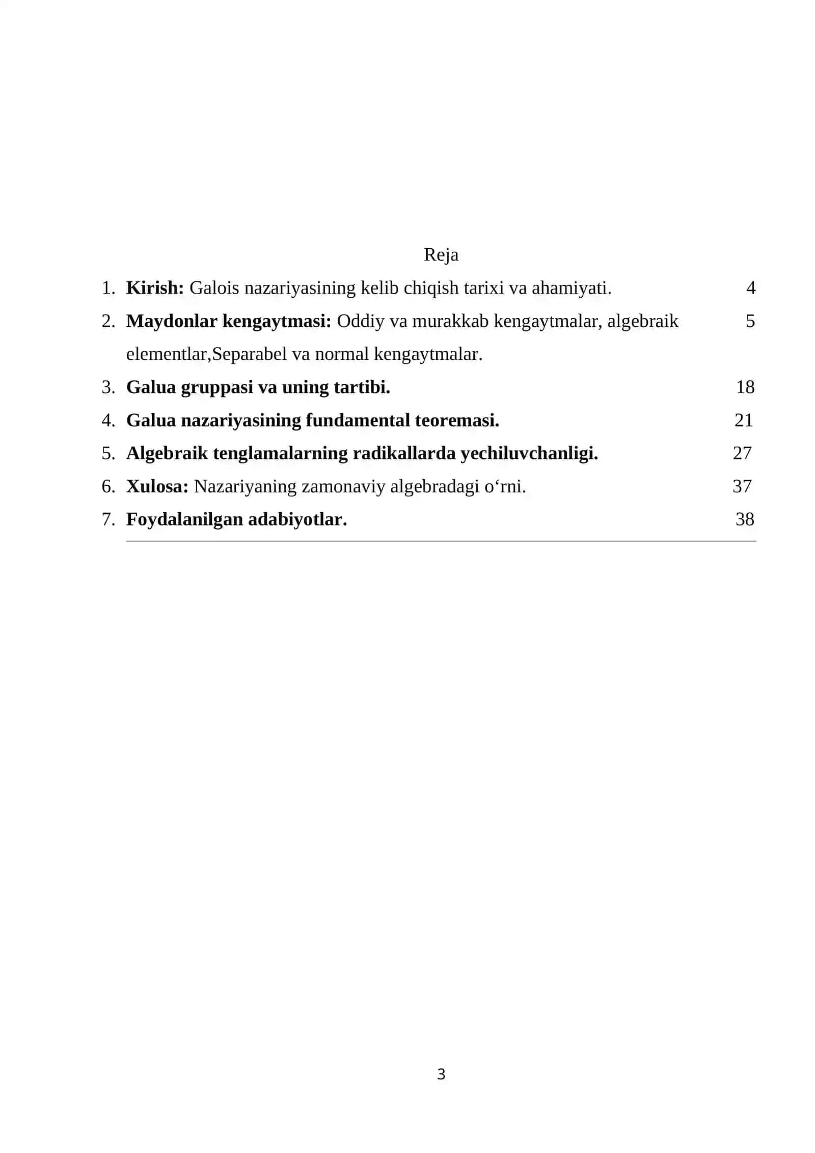 Galois nazariyasi asoslari va algebraik tenglamalarni yechiluvchanligi 3