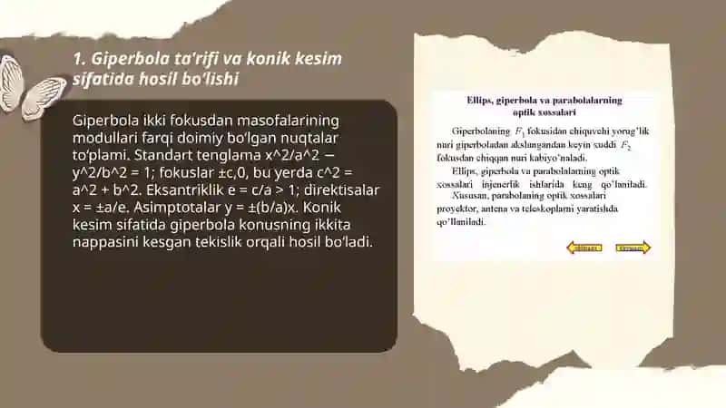 Giperbola va uning xossalari 3