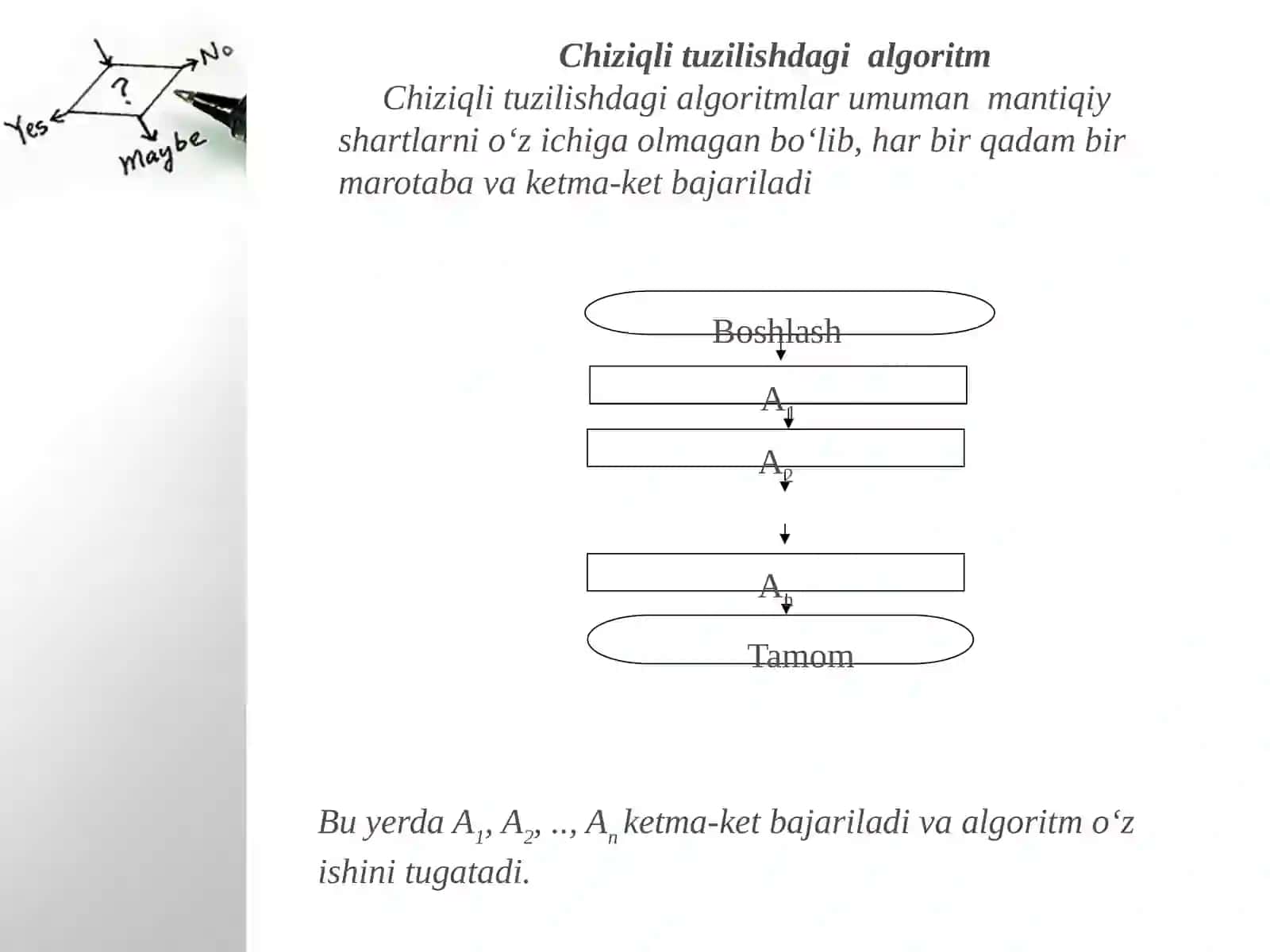 ALGORITMLARNI GRAFIK IFODALSH VOSITALARI 3