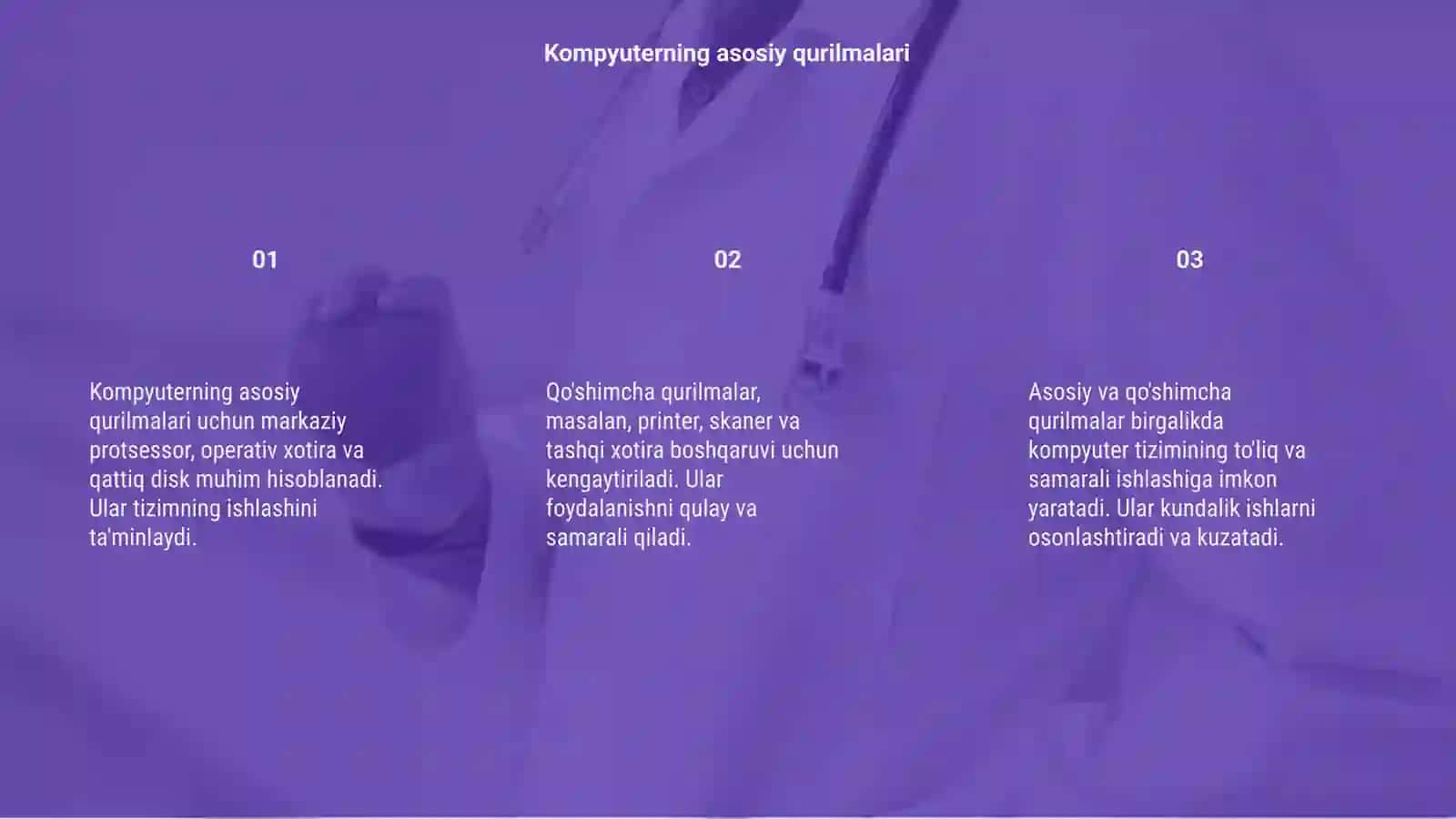 Kompyuterning asosiy va qoʻshimcha qurilmalari 3