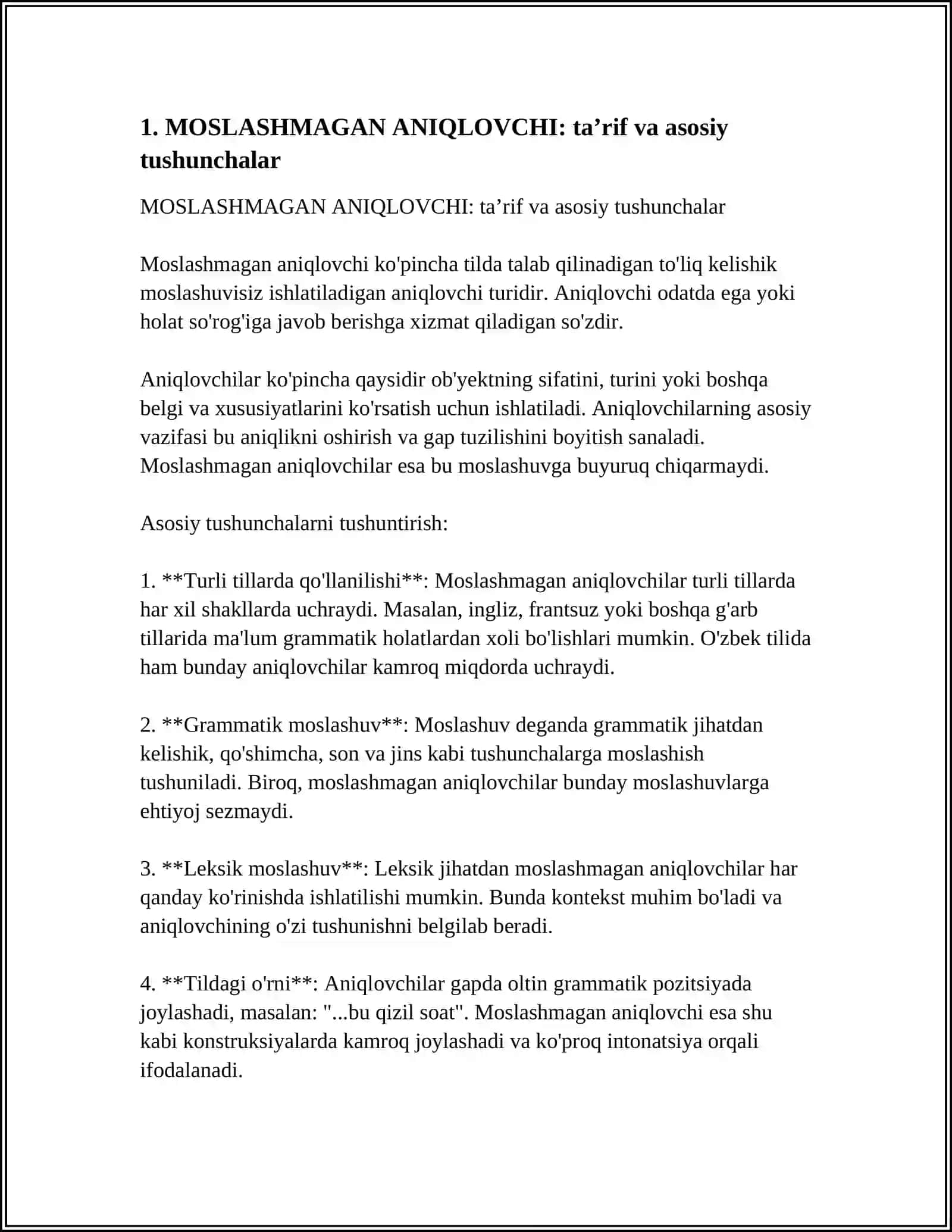 MOSLASHMAGAN ANIQLOVCHI 3