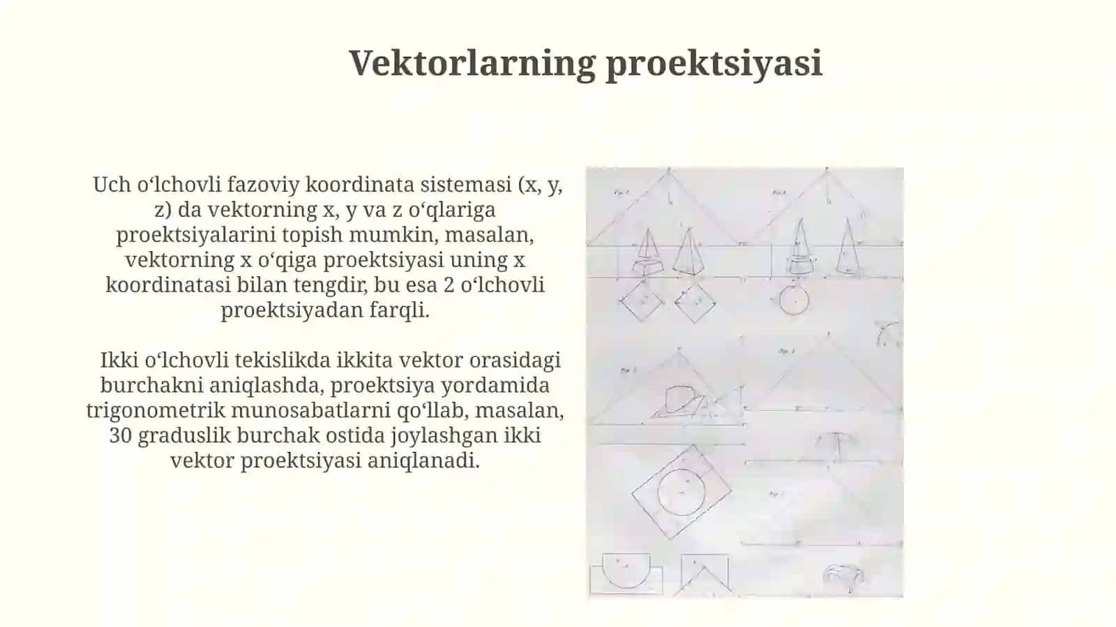 Vektorlar va aralash ko‘paytmalari, xossalari 3