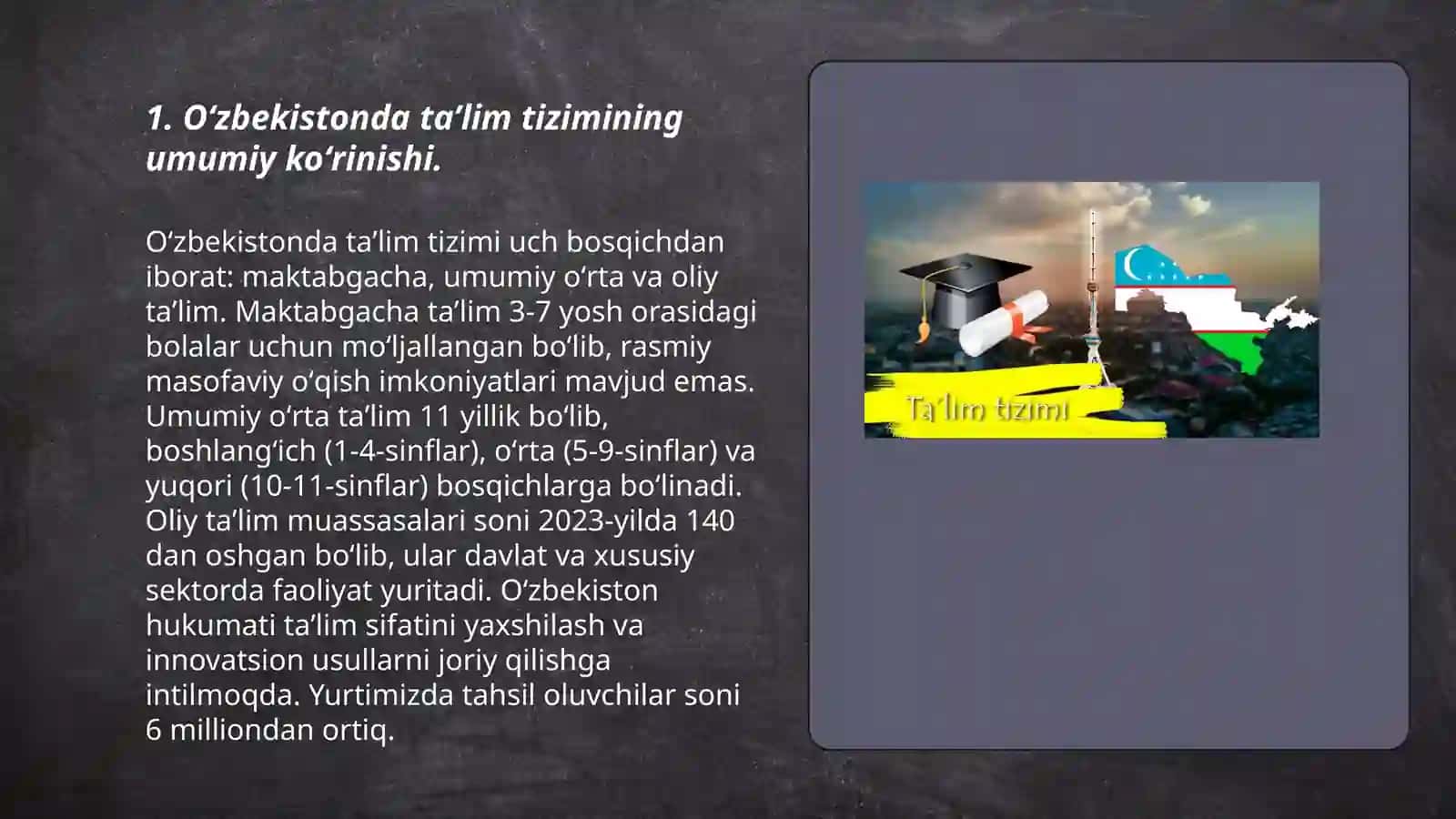 Oʻzbekiston va rivojlanayotgan mamlakatlar taʼlim tizimini tahlil qilish 3