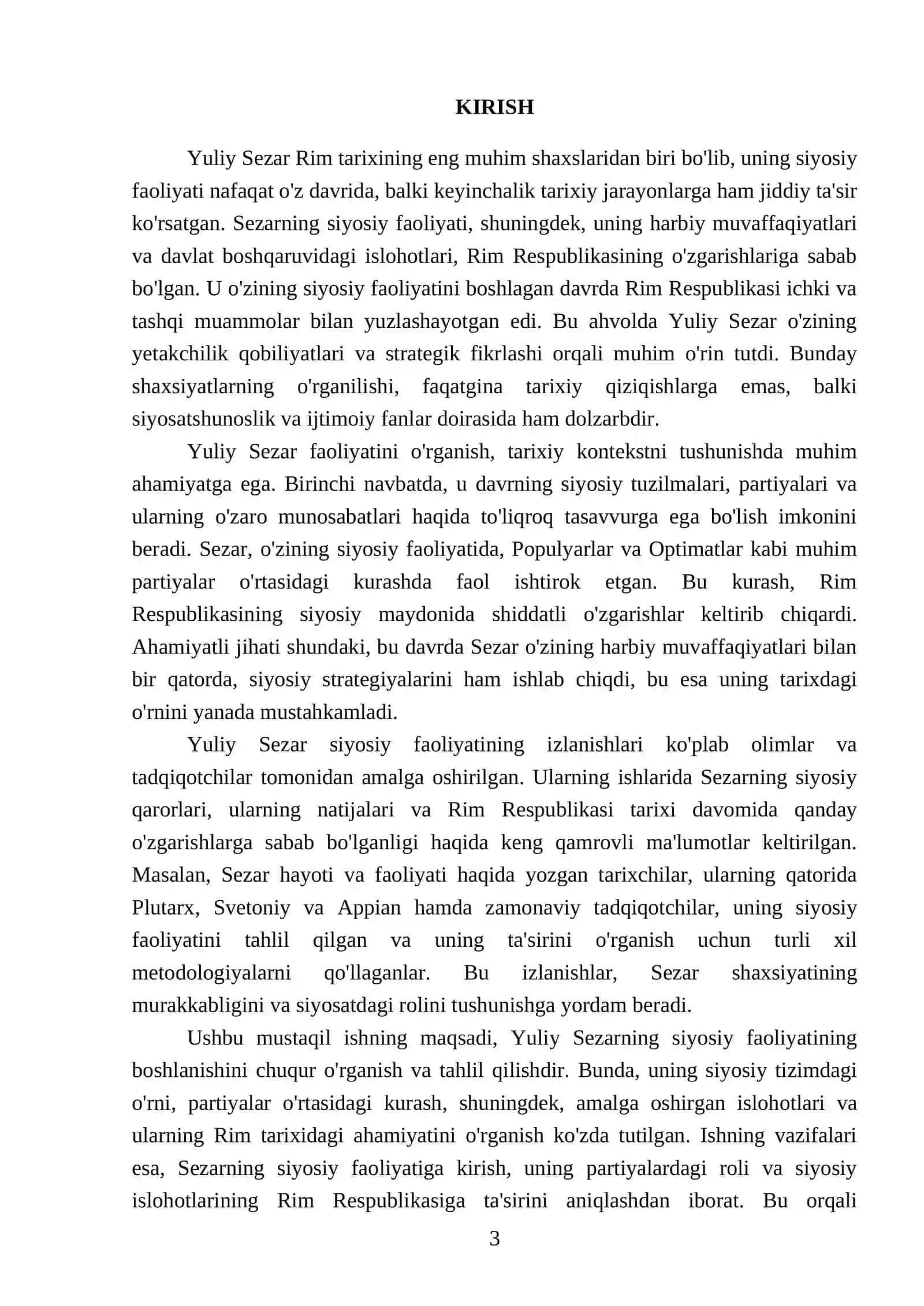 Yuliy Sezar siyosiy faoliyatining boshlanishi 3