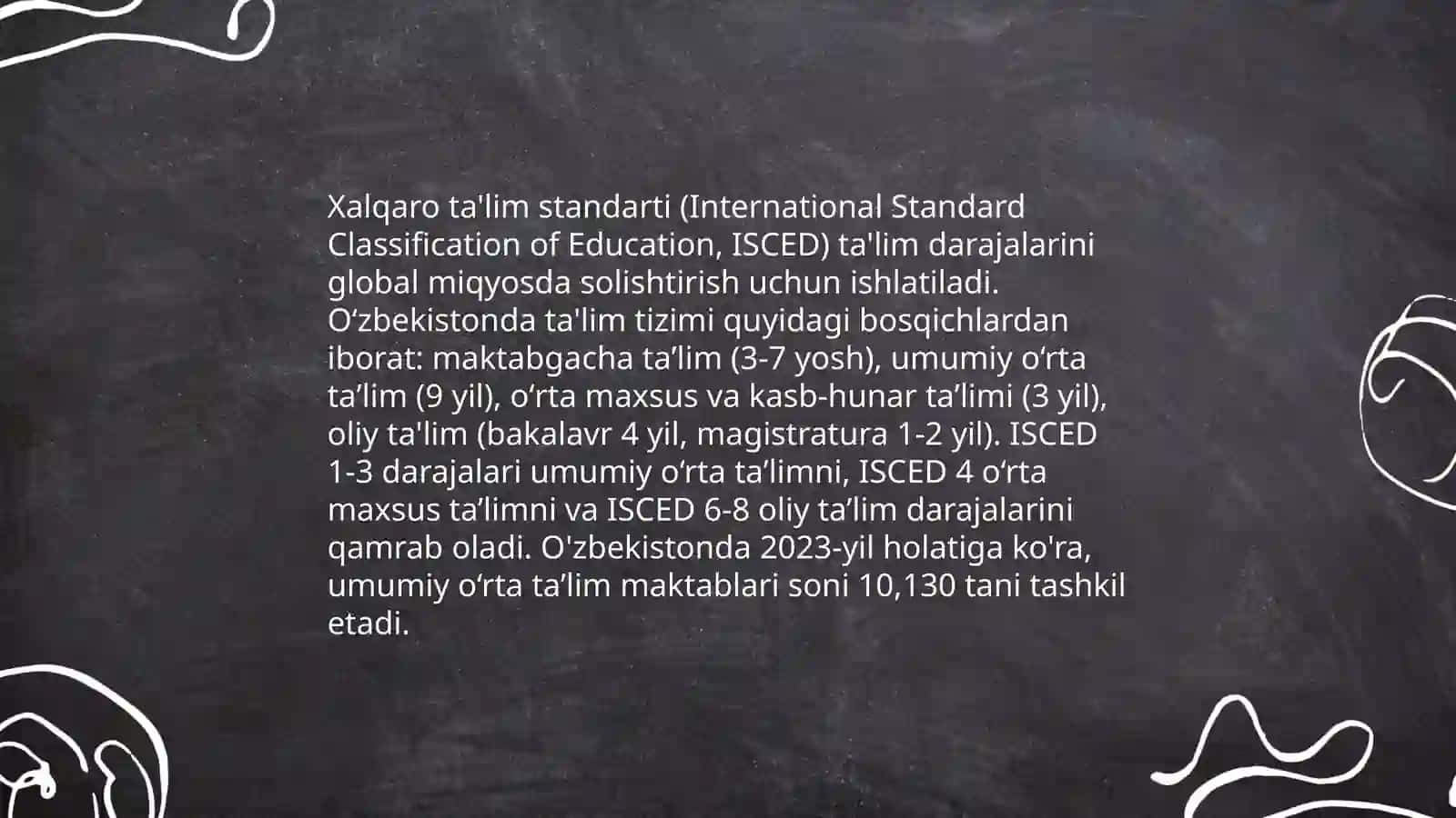 Xalqaro ta'lim standarti va Oʻzbekiston ta'lim tizimi 3
