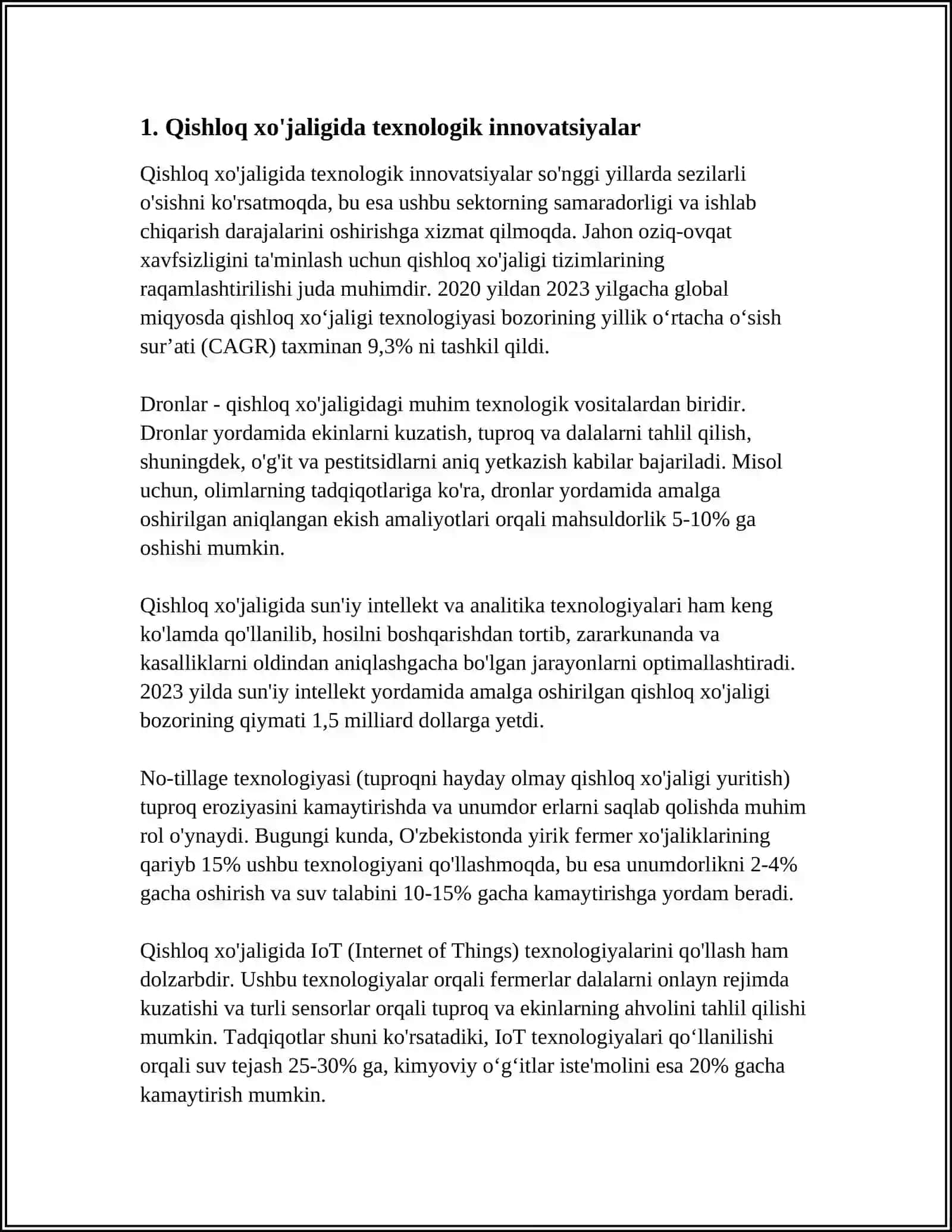 Qishloq xo'jaligida texnologik innovatsiyalar 3