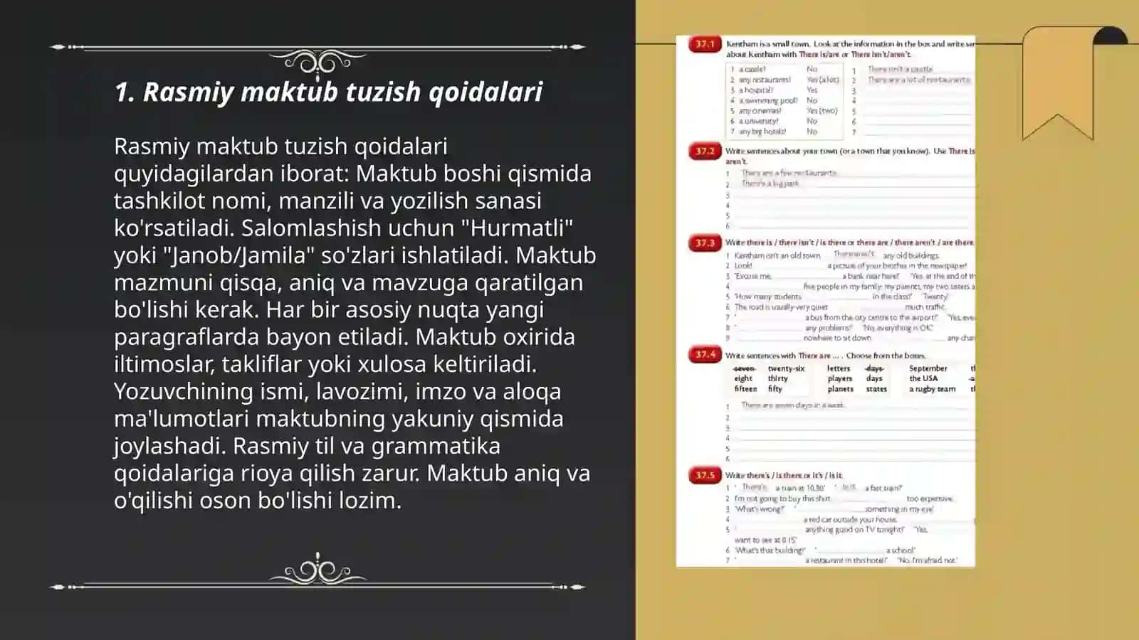 Rasmiy hujjatlar yozish koʻnikmalarni rivojlantirish 3