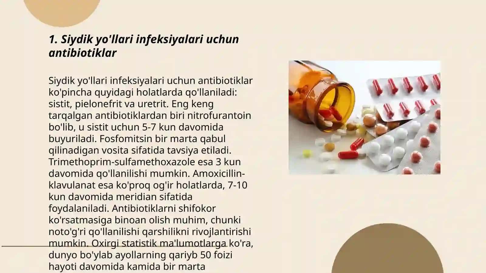 Uralogiyada ishlatiladigon dori darmonlar va davolash usullari haqida 3