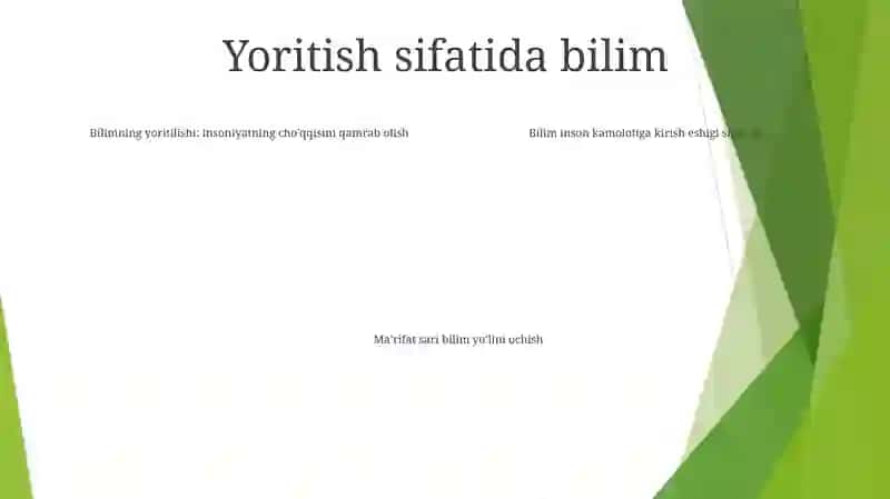 Bilim Inson Manaviyati Kamoloti Omili 3