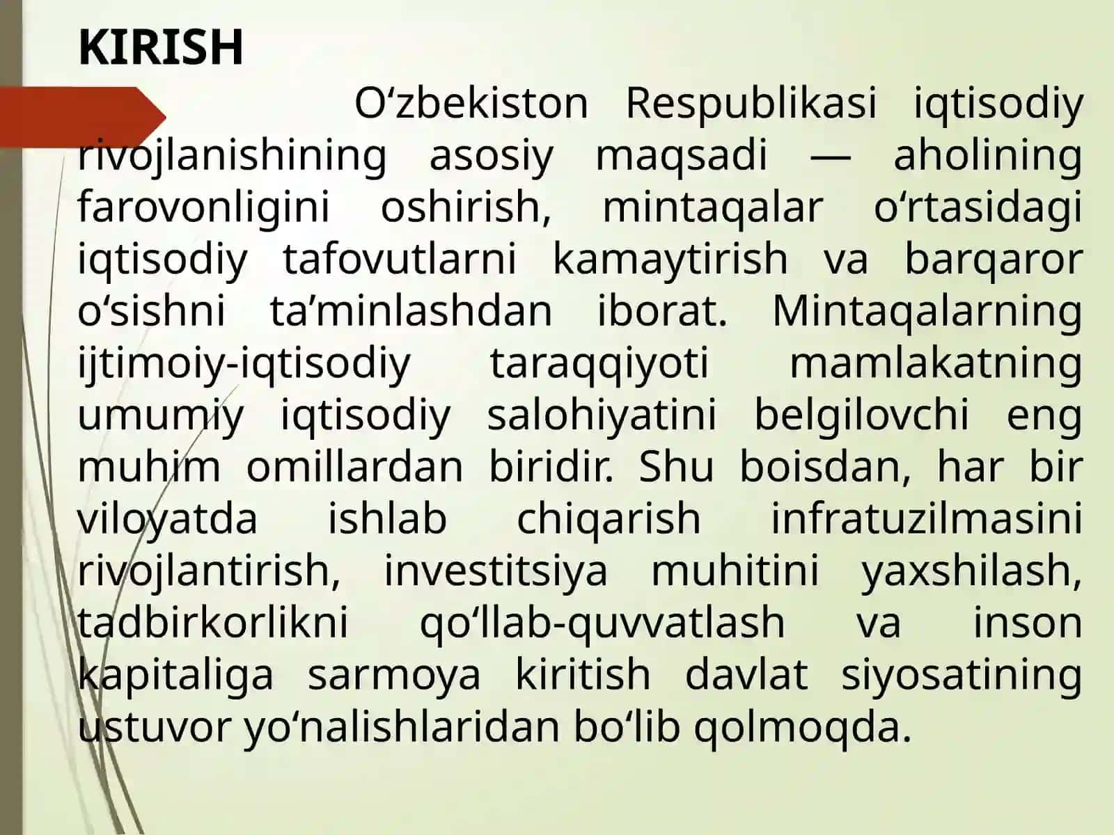 O‘zbekiston mintaqalarini ijtimoiy-iqtisodiy rivojlanishini takomillashtirish yo‘llari 3