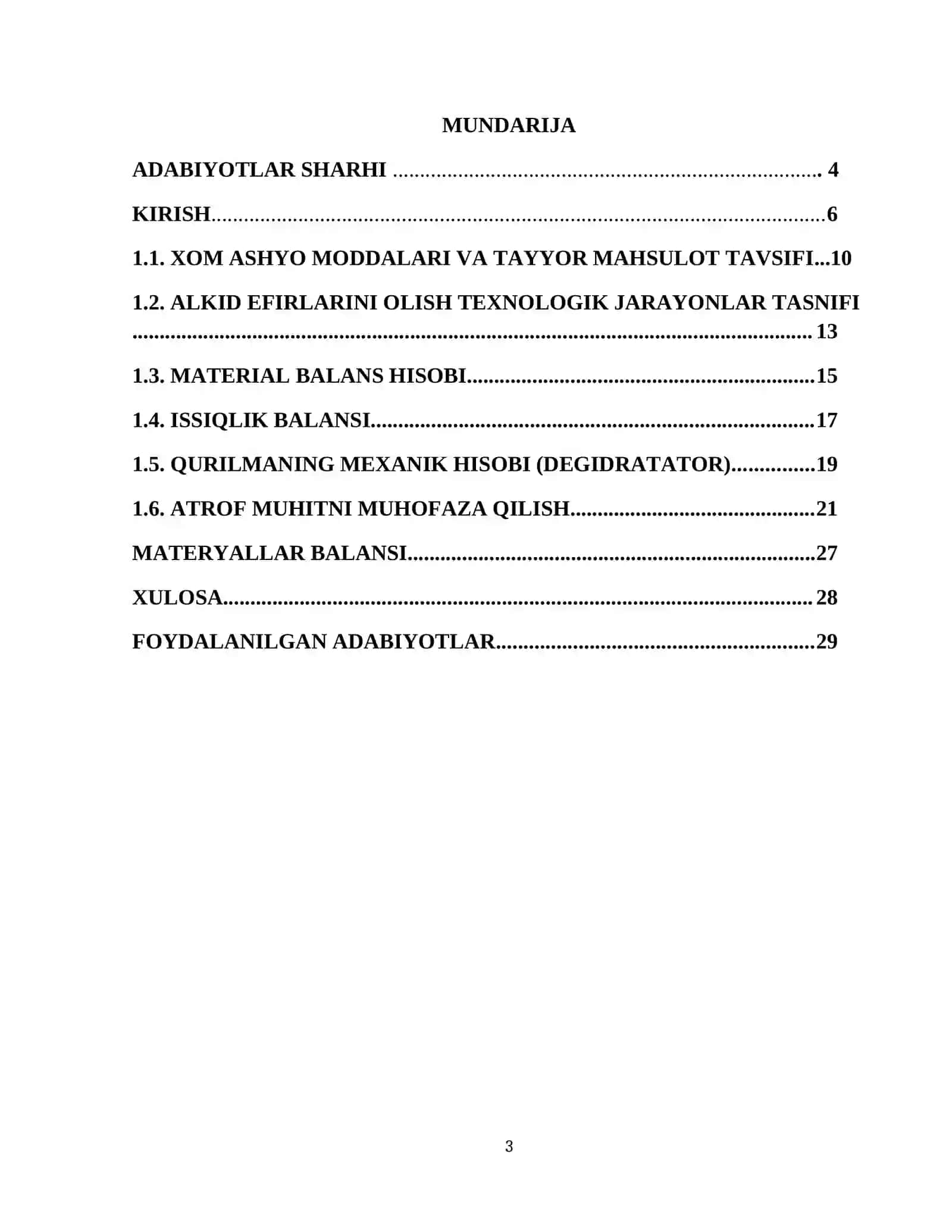 KURS LOYIHA ISHI MAVZU: ASETON ISHTIROKIDA YUQORI  KONSENTRATSIYALI ANTRATSEN ISHLAB CHIQARISH  TEXNOLOGIYASIDAGI REAKTORNI HISOBLASH QUVVATI  2347000 TY 3
