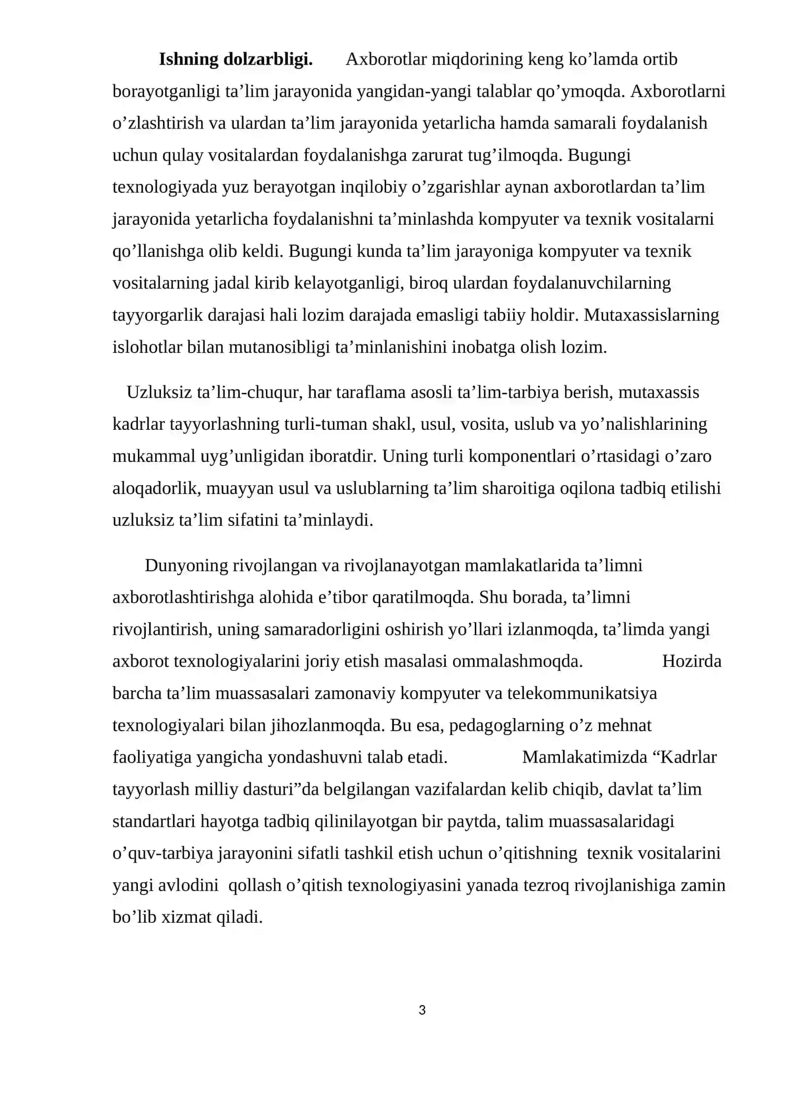 Informatika va at fanini o’qitishda zamonaviy texnik vositalardan foydalanish 3