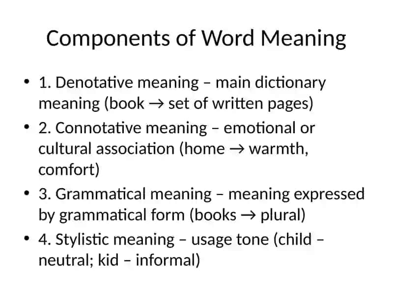 Semantic Structure of the English Word 3