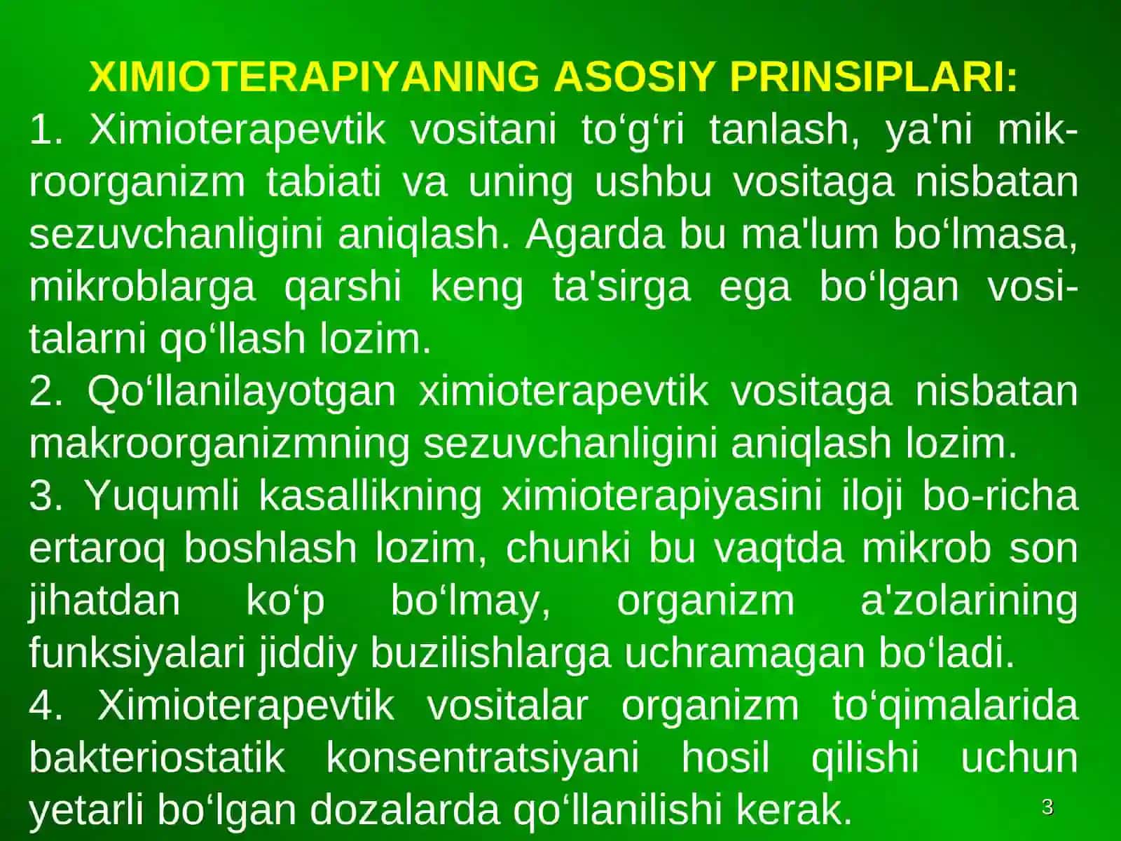 Antibakterial ximioterapevtik vositalar antibiotiklar 3