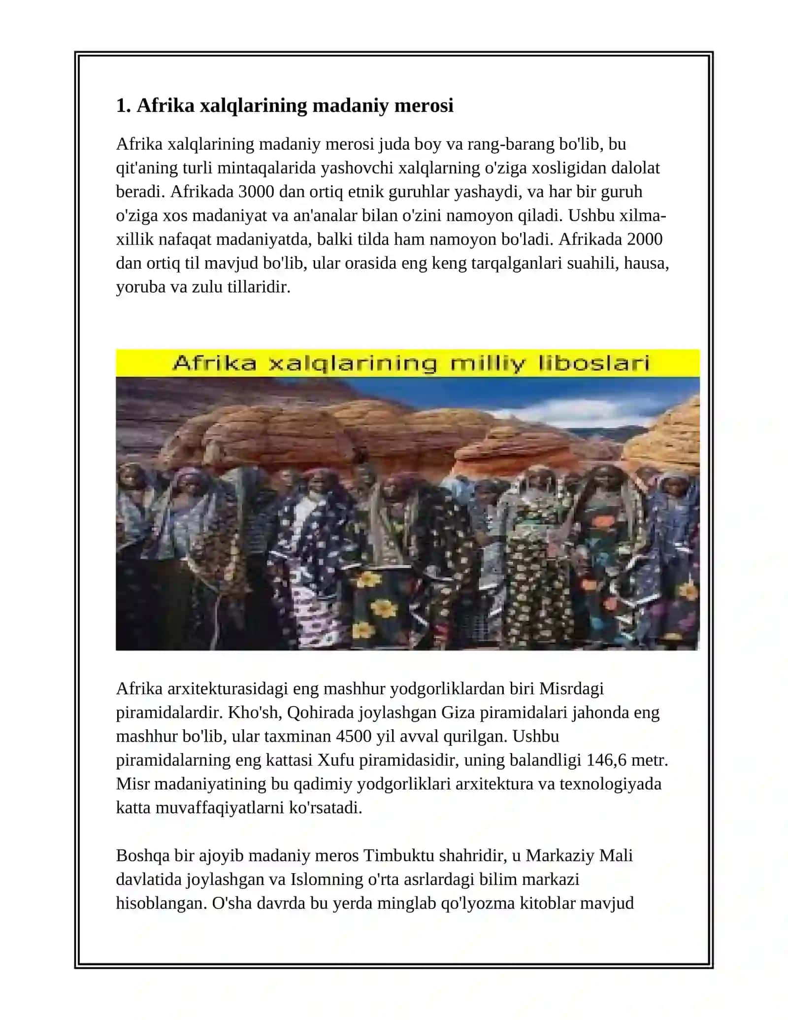 AFRIKA XALQLARI ENTALOGIYASI 3