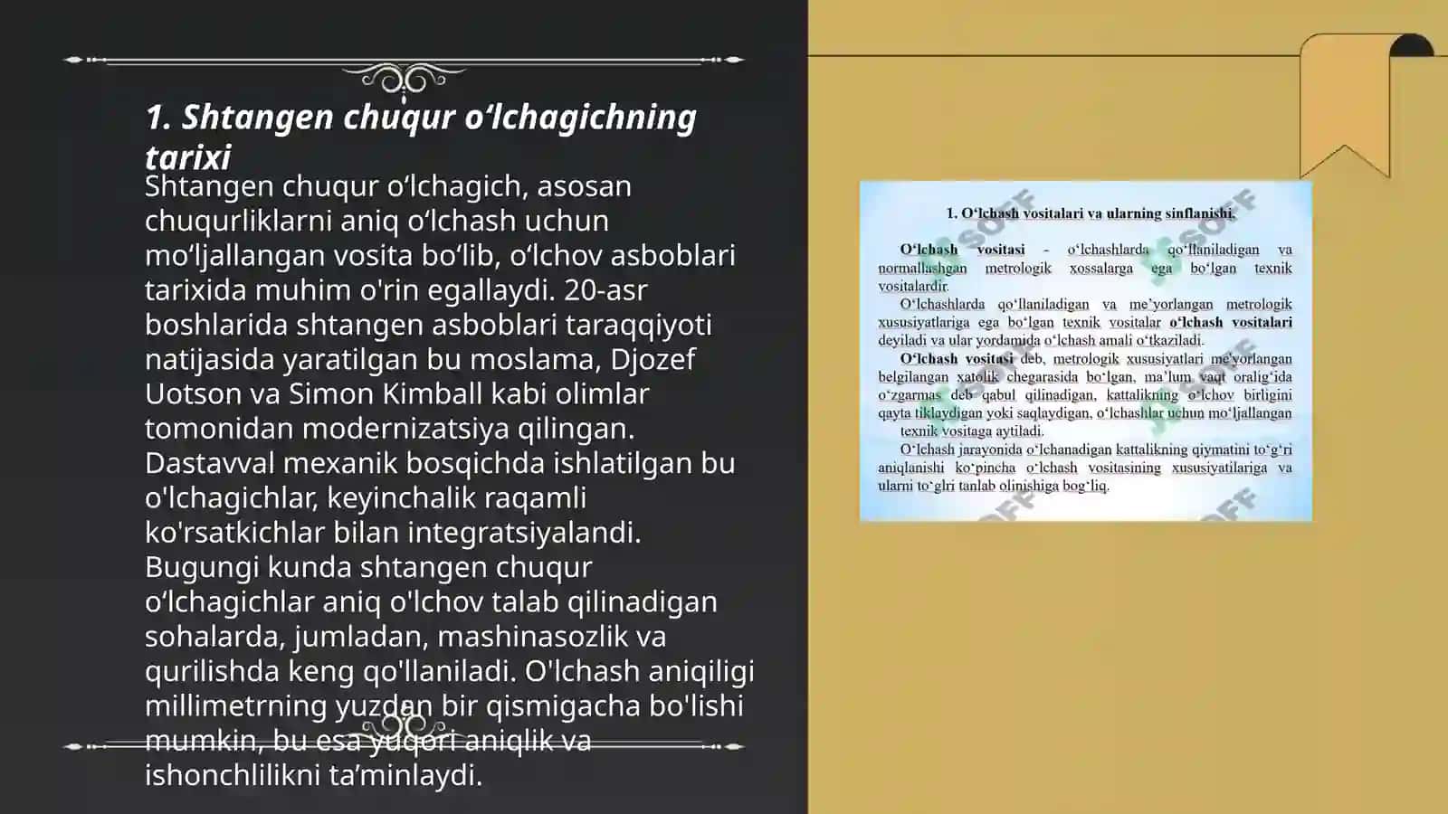 Shtangen chuqur olchagich oʻlchov vositasi 3