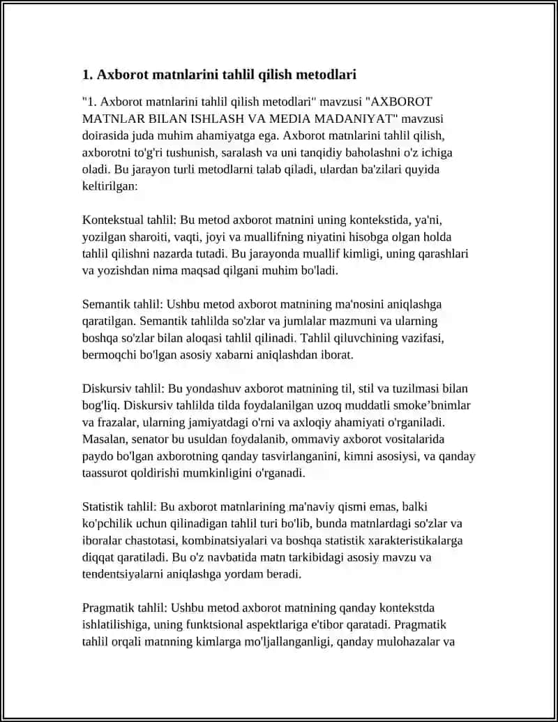 AXBOROT MATNLAR BILAN ISHLASH VA MEDIA MADANIYAT 3